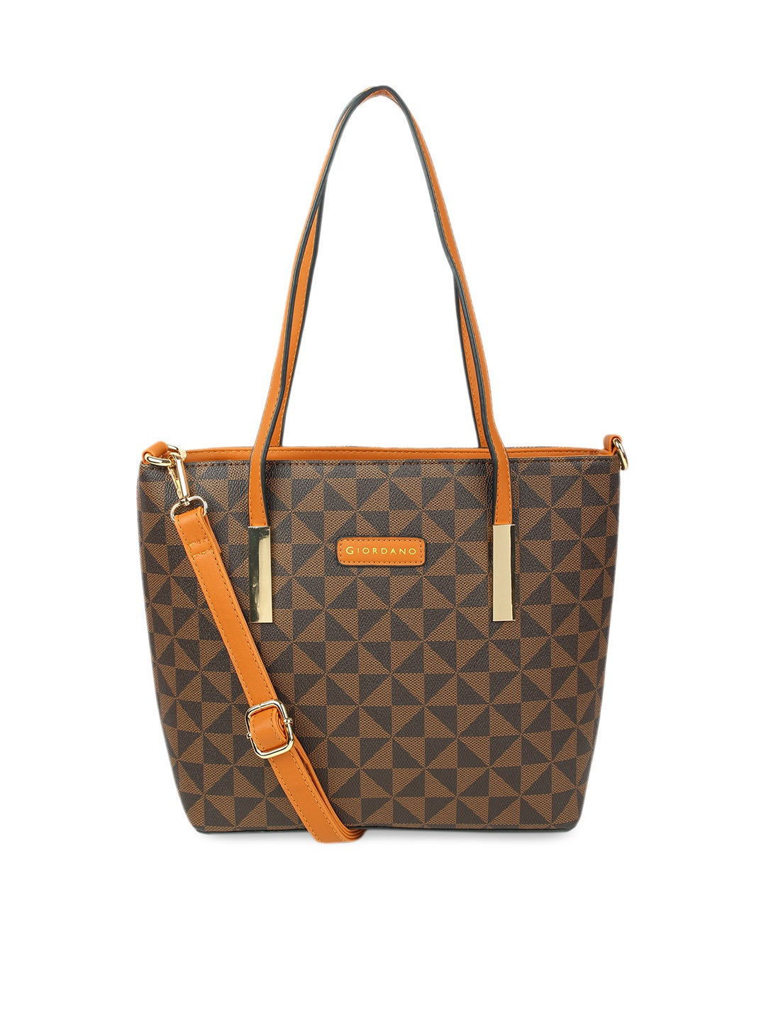 

GIORDANO Brown & Black Printed Shoulder Bag