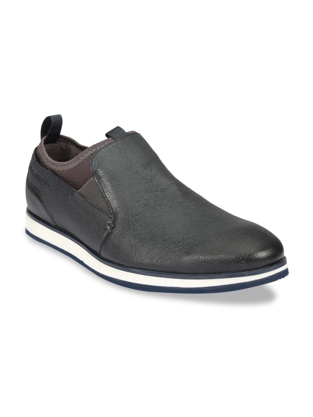

Ruosh Men Blue Leather Slip-On Sneakers
