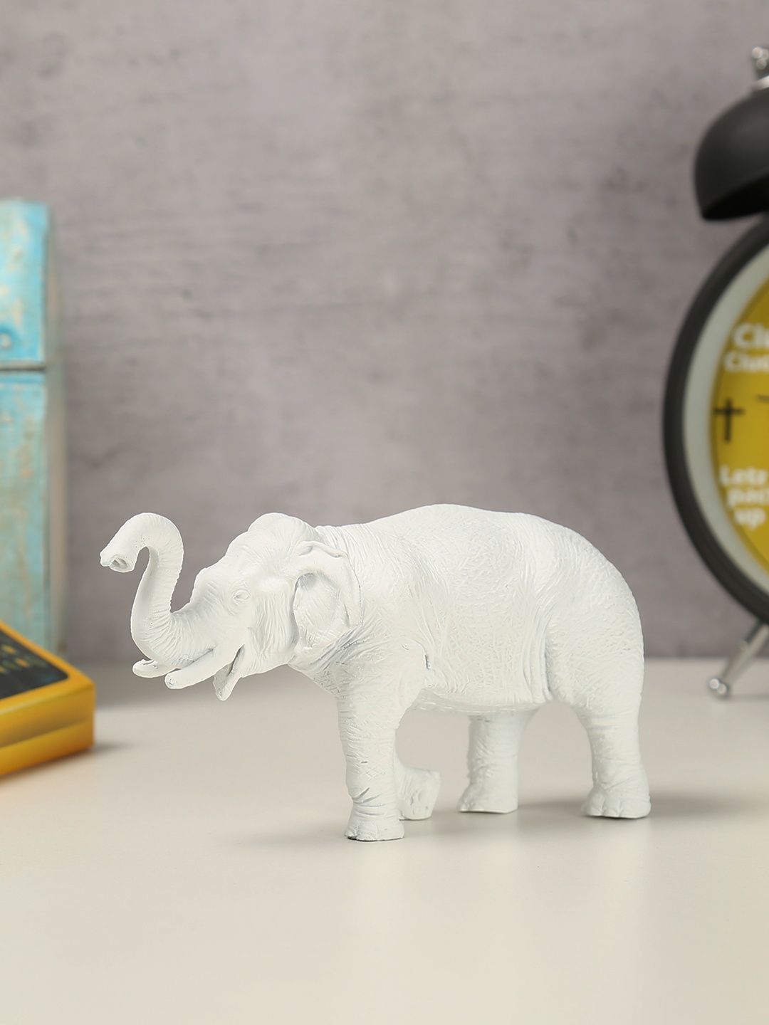 

India Circus by Krsnaa Mehta White Baby Tusker Figurine Showpiece