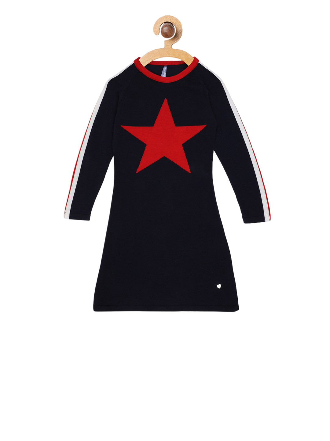 

Blue Giraffe Girls Black Printed T-shirt Dress