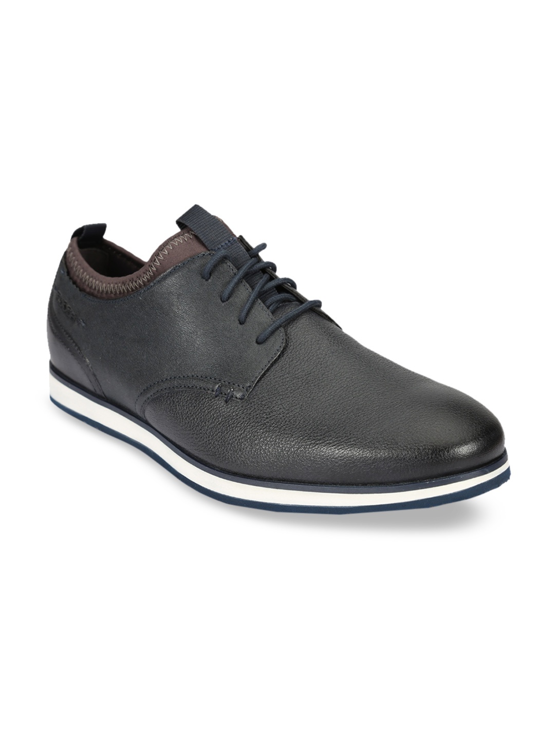 Ruosh Men Blue Leather Derbys