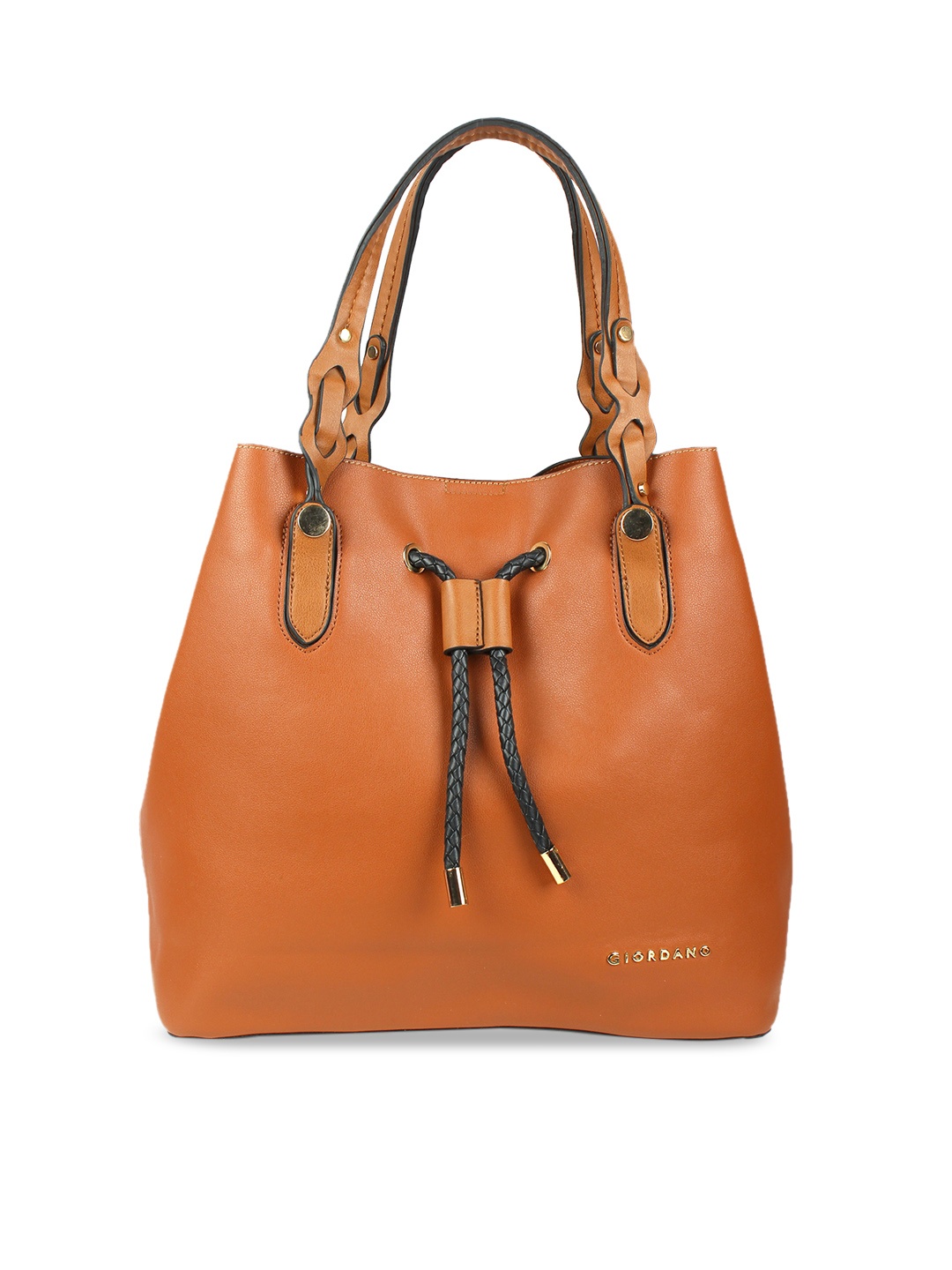 

GIORDANO Brown Solid Handheld Bag