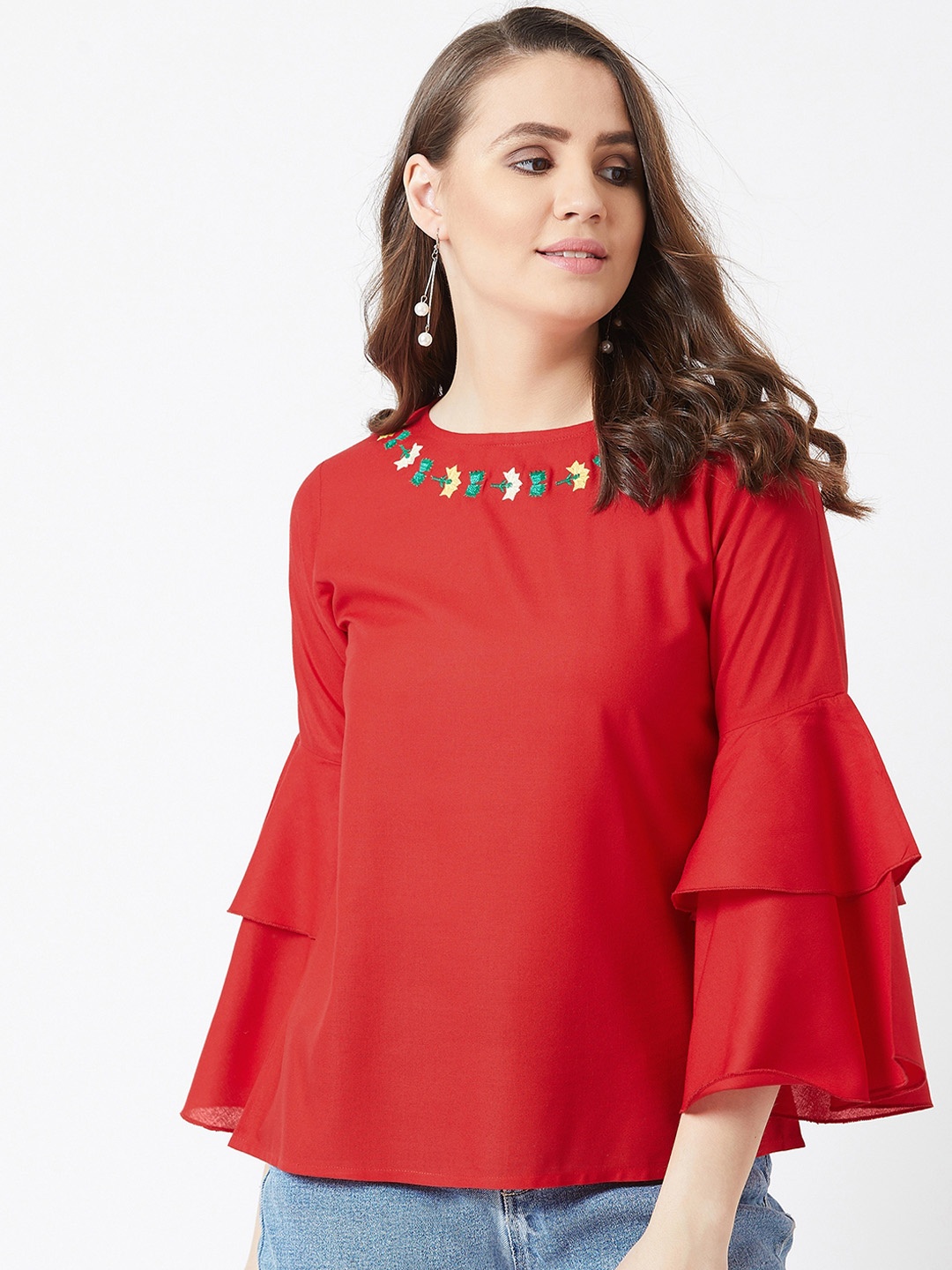 

The Dry State Women Red Solid Top
