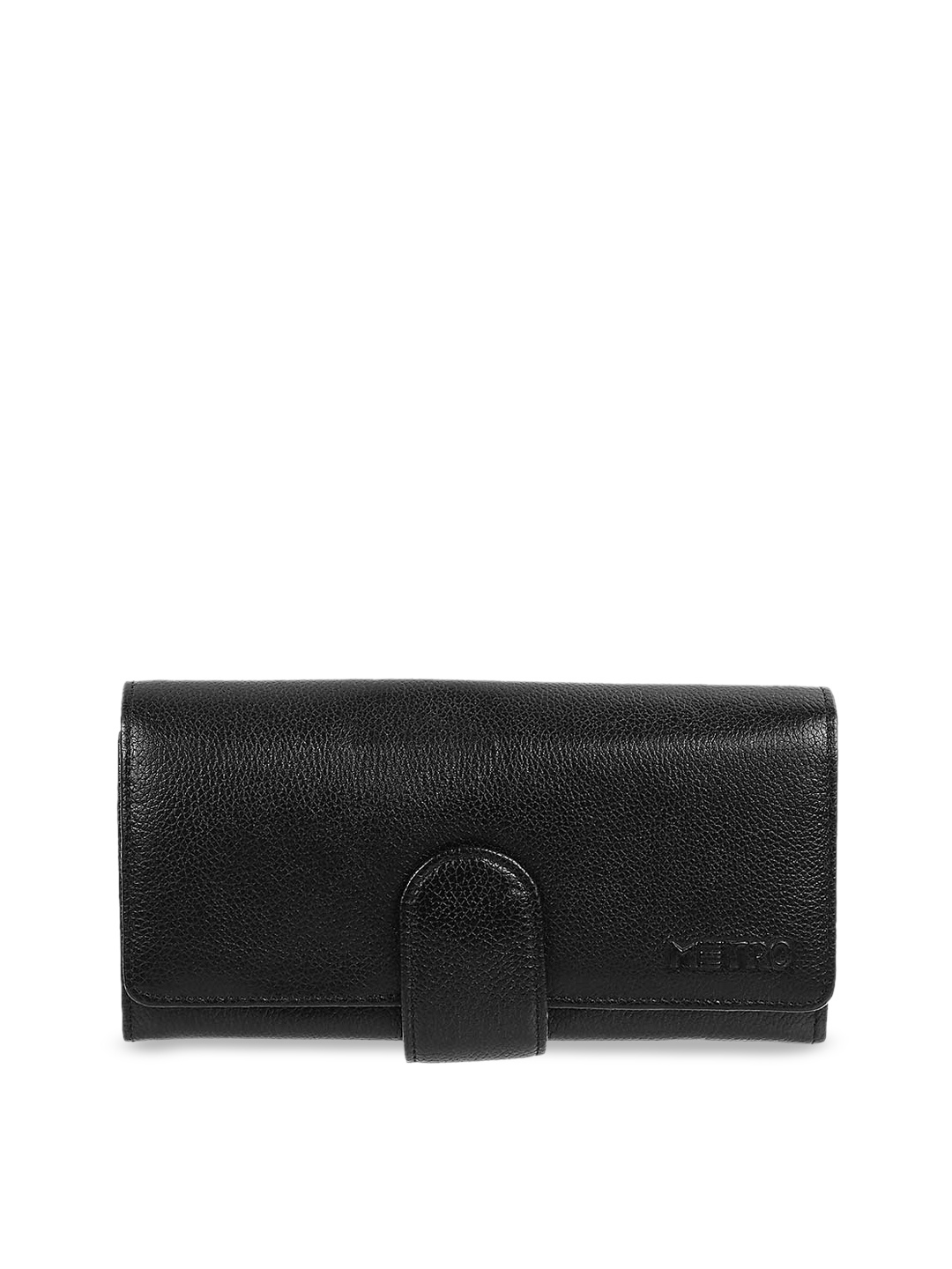 Metro Black Textured Purse Clutch