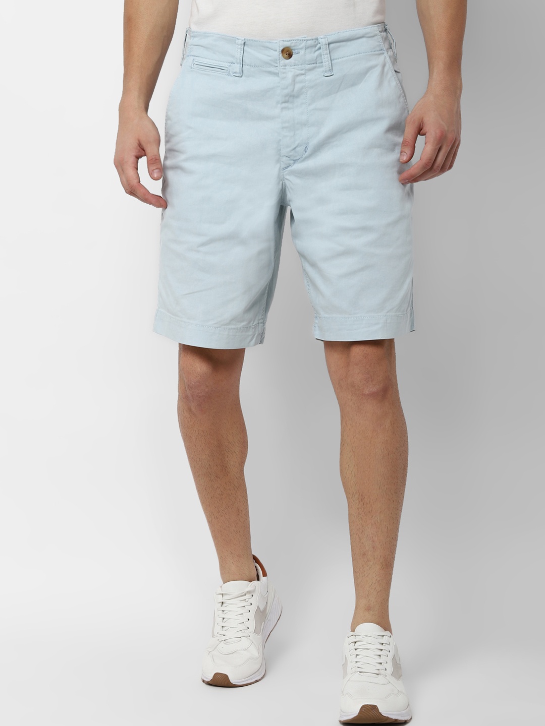 

AMERICAN EAGLE OUTFITTERS Men Blue Solid Regular Fit Regular Shorts