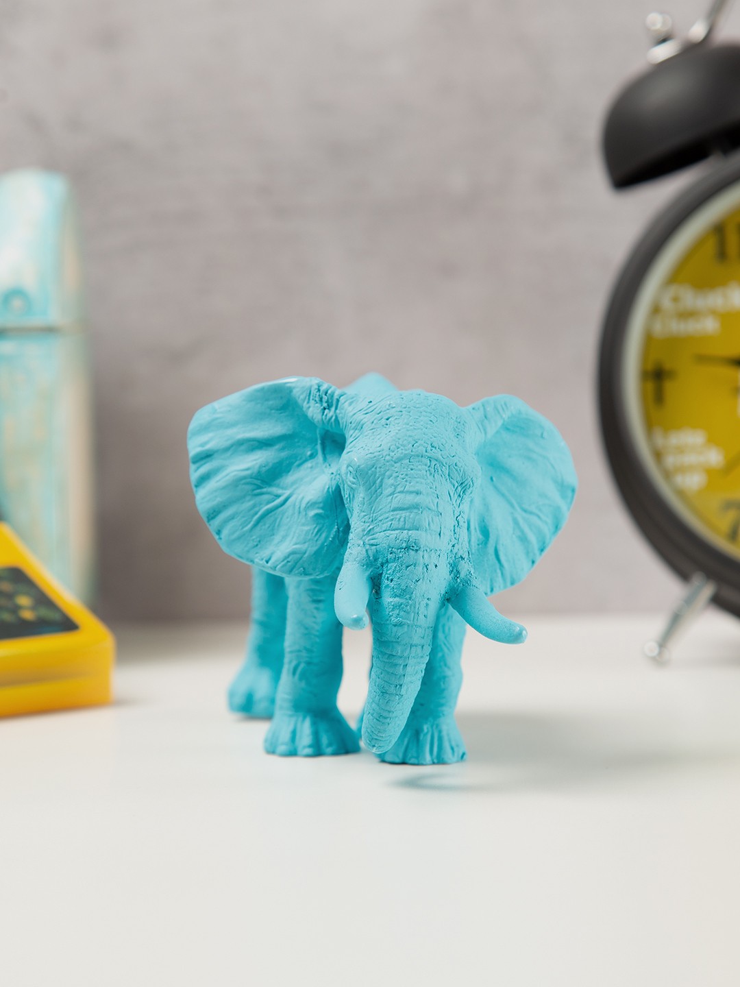 

India Circus by Krsnaa Mehta Teal Blue Baby Tusker Elephant Figurine