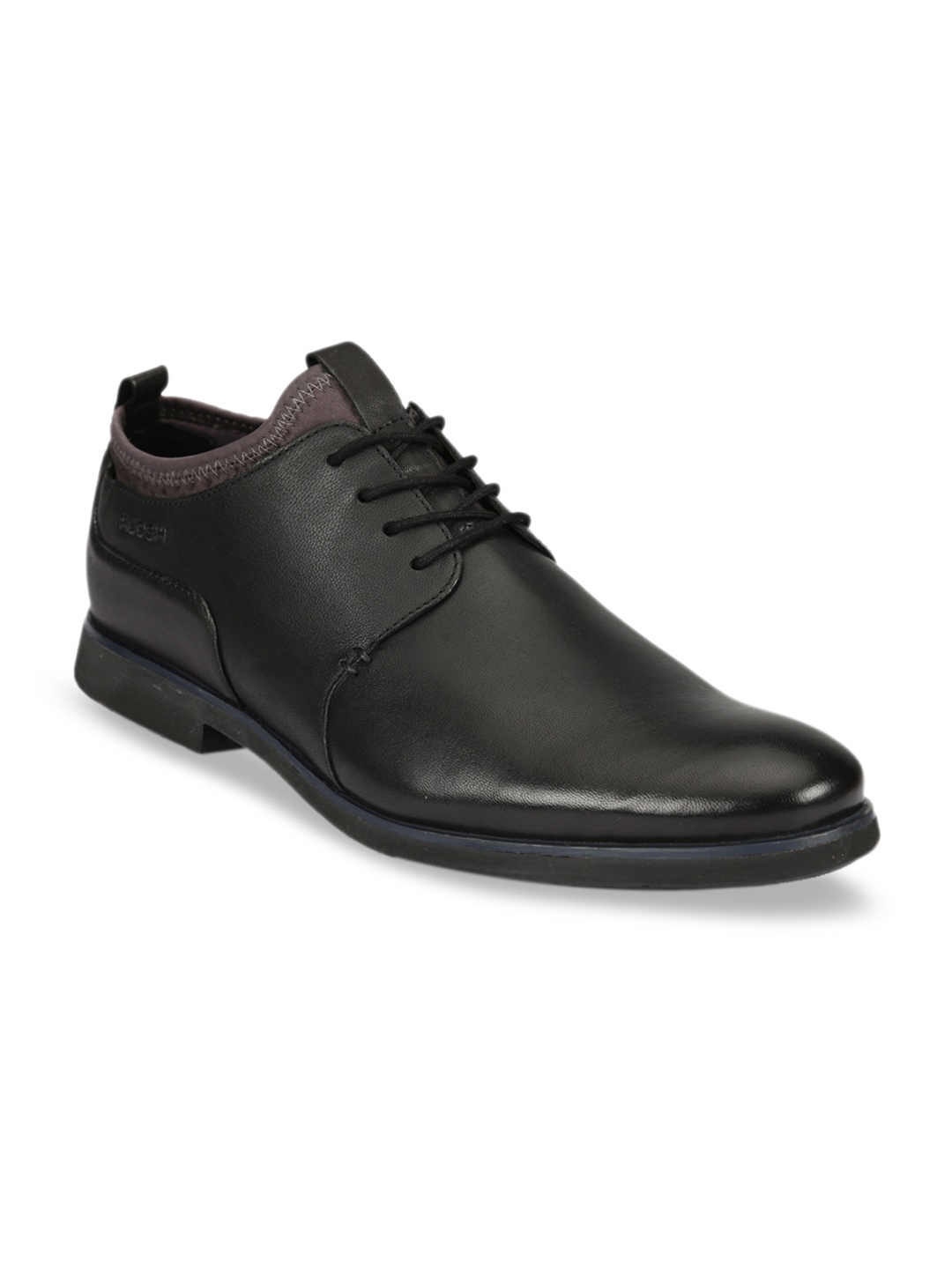 

Ruosh Men Black Leather Derbys