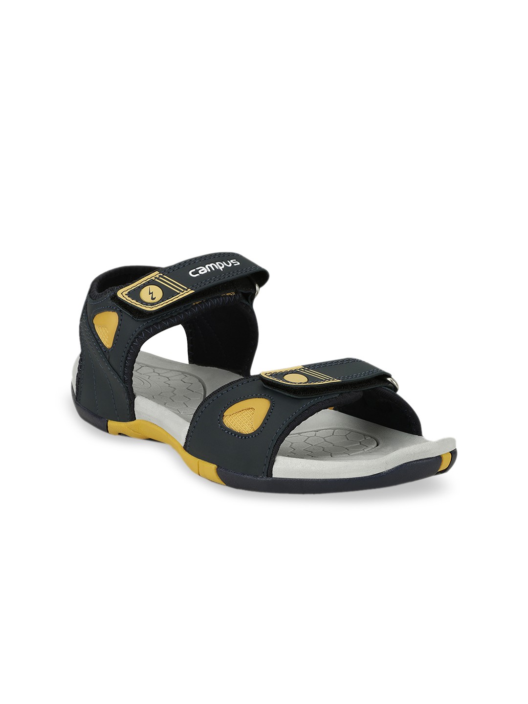 

Campus Men Blue & Yellow Sports Sandals