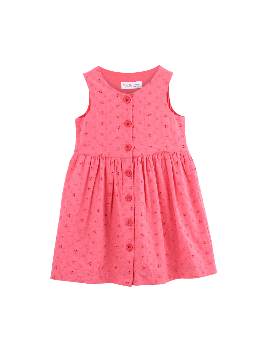 

Beebay Girls Coral Embroidered Fit and Flare Dress