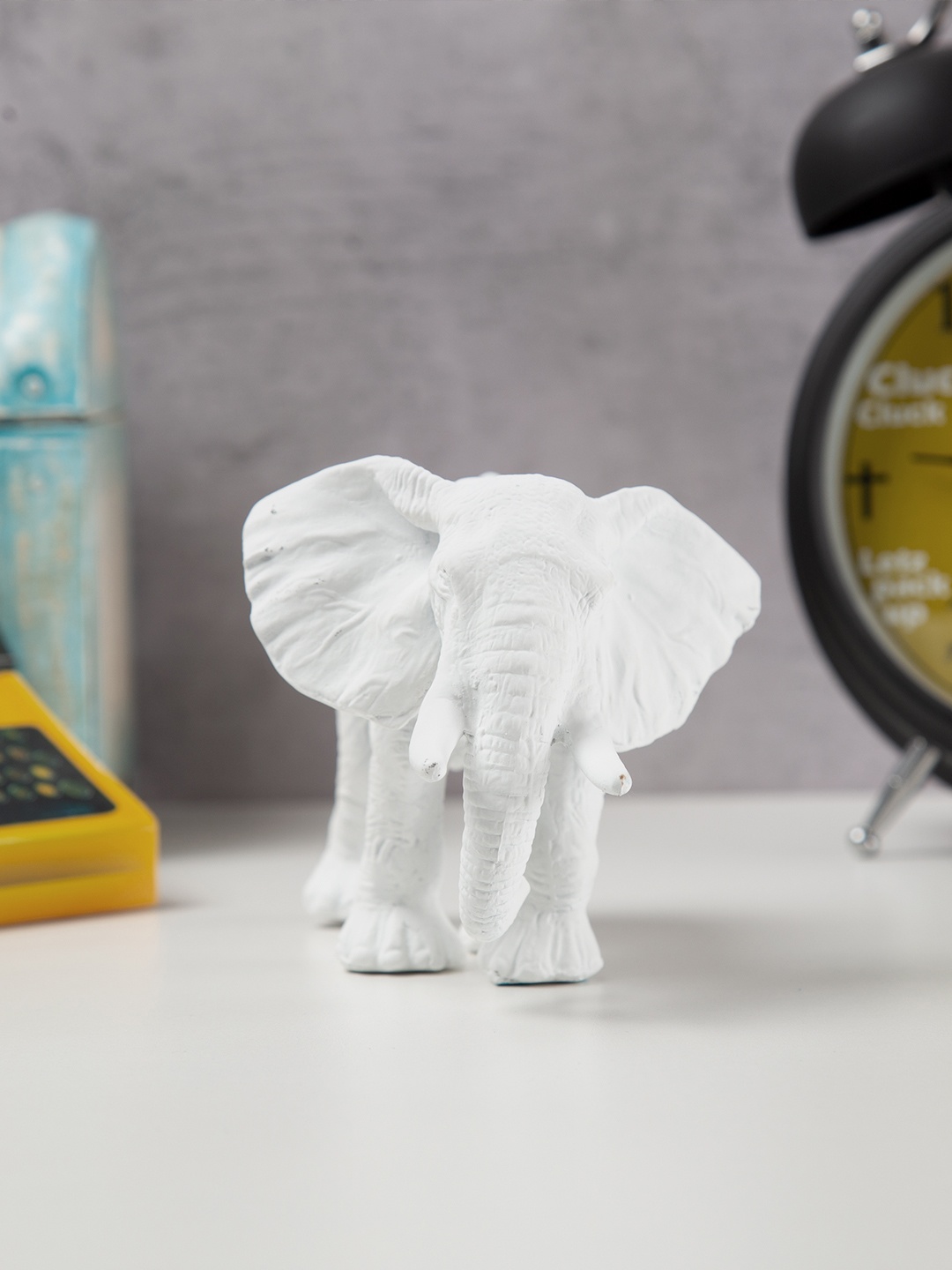 

India Circus by Krsnaa Mehta White Baby Elephant Figurine Showpiece
