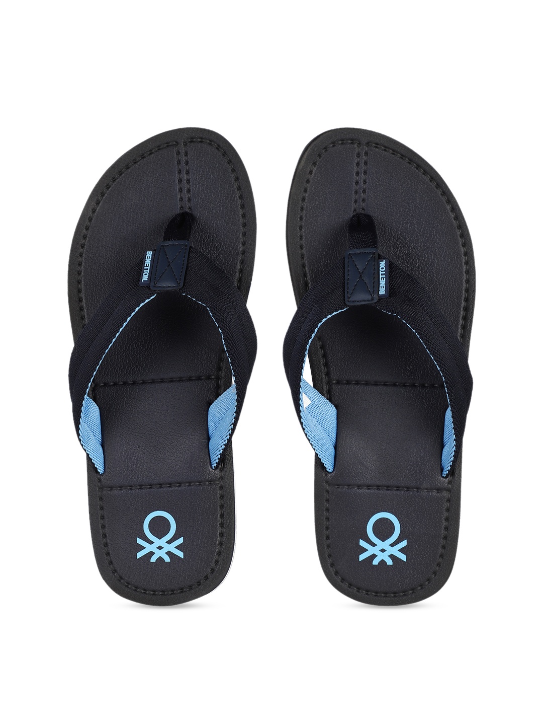 

United Colors of Benetton Men Navy Blue Solid Thong Flip-Flops