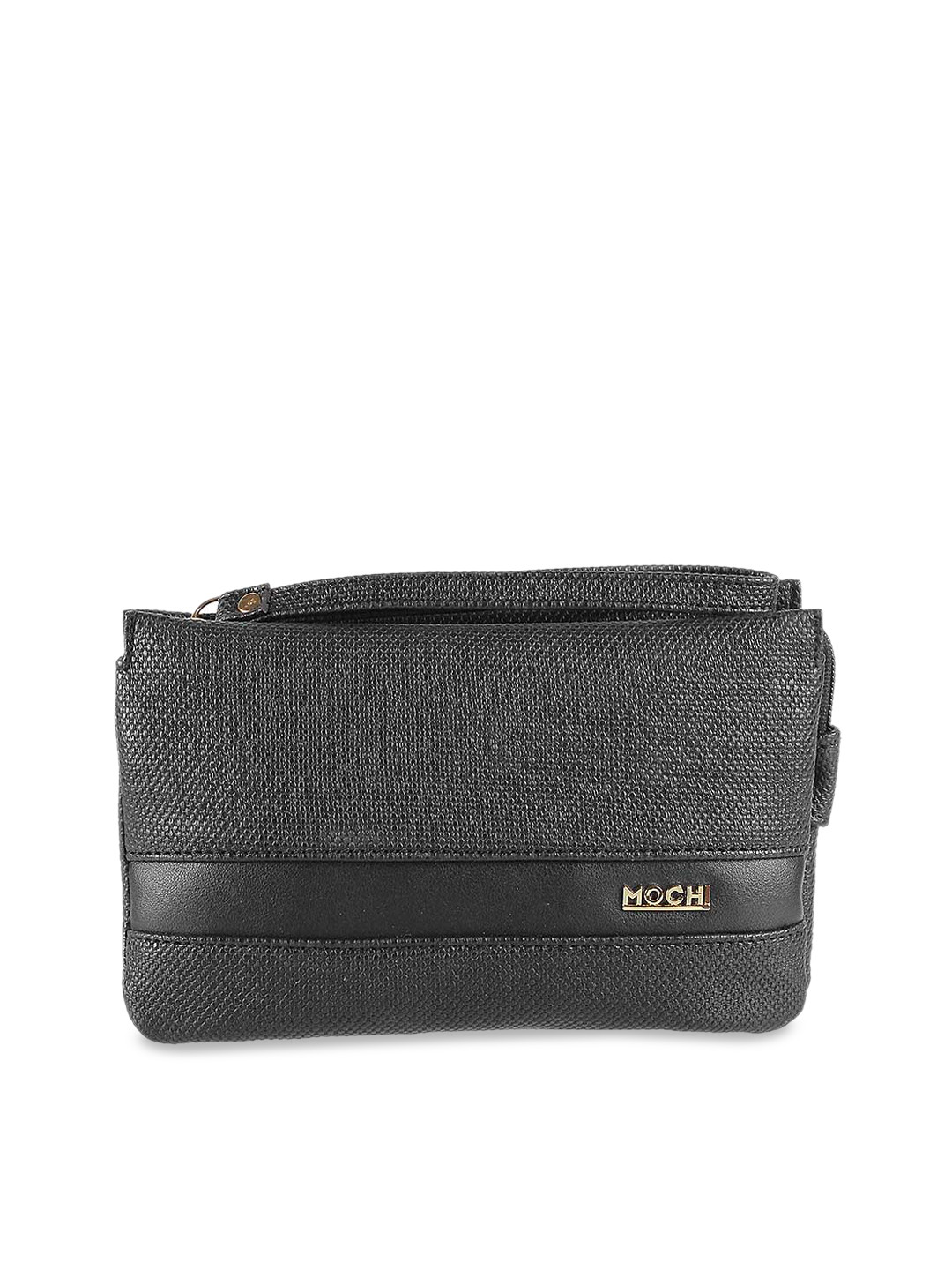 

Mochi Black Textured Clutch