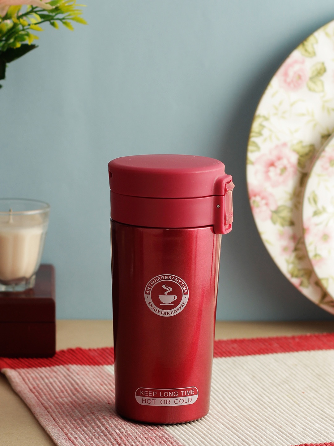 

INCRIZMA Red Vacuum Insulated Travel Tea and Coffee Mug Red