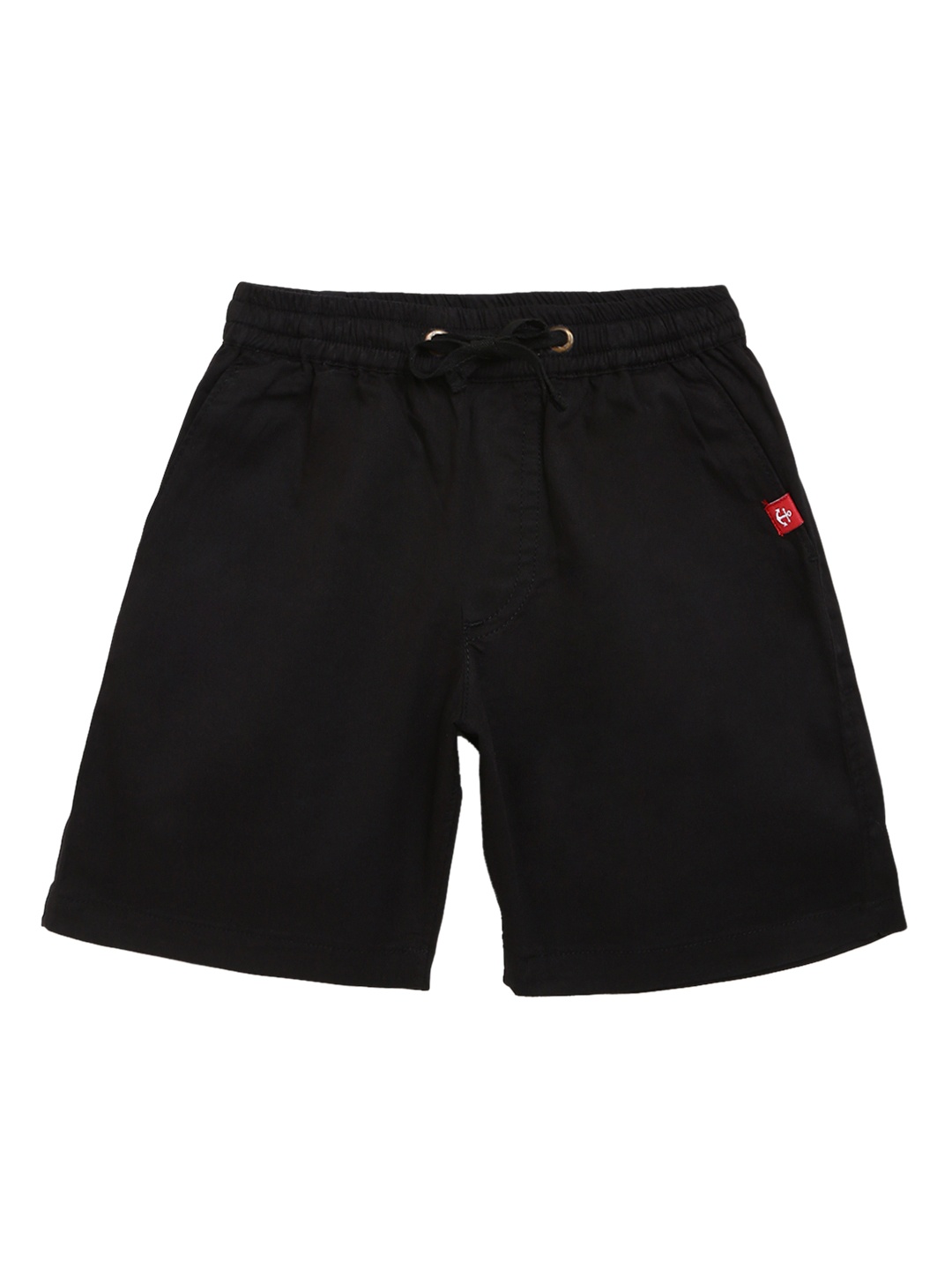

Campana Boys Black Solid Regular Fit Regular Shorts