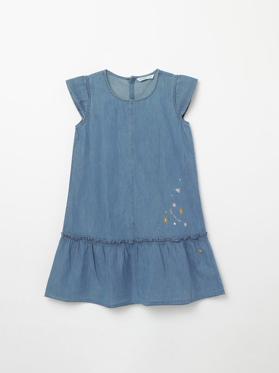 

Bossini Girls Blue Solid Drop-Waist Dress