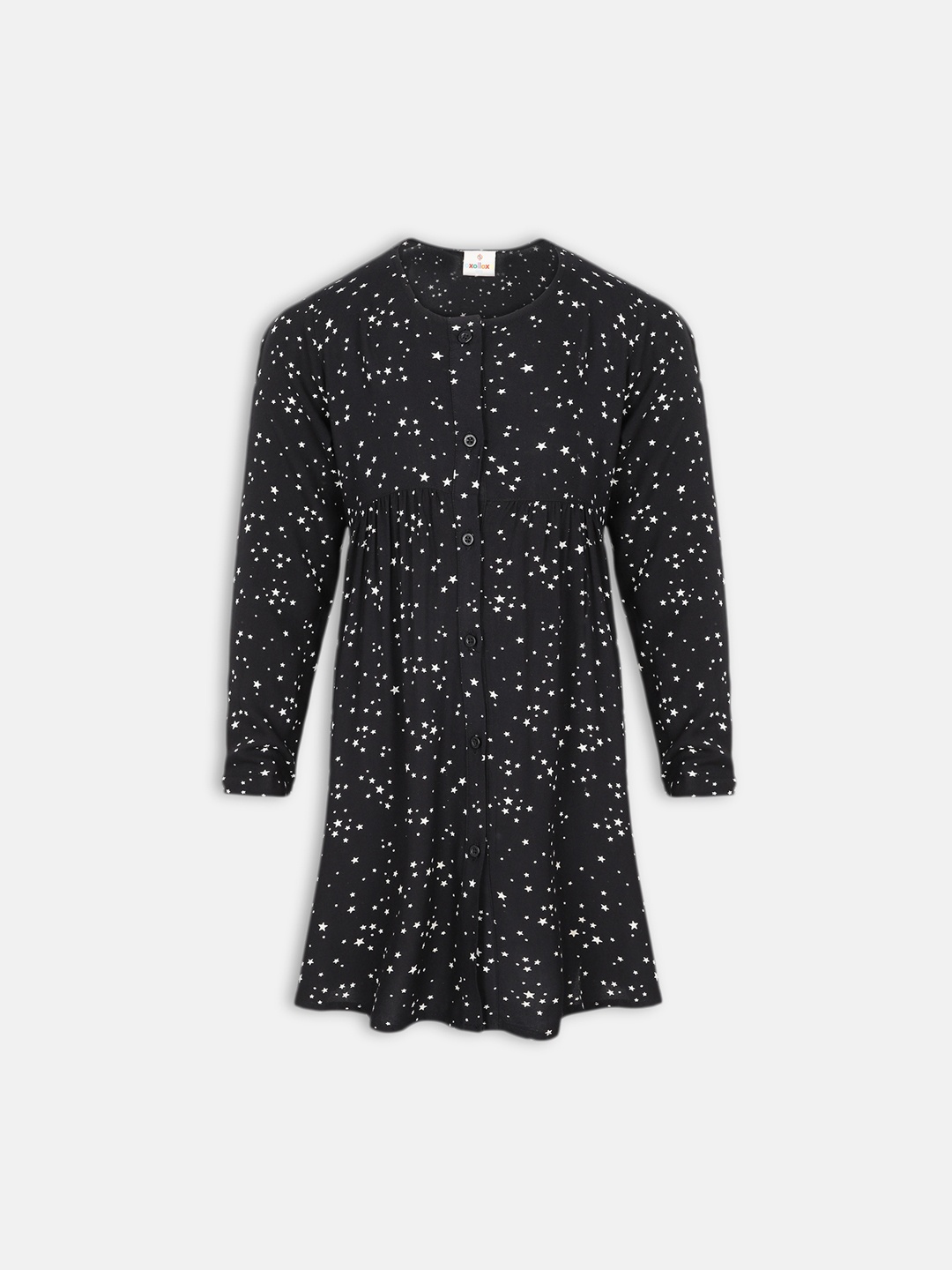 

Oxolloxo Girls Black Printed Shirt Dress