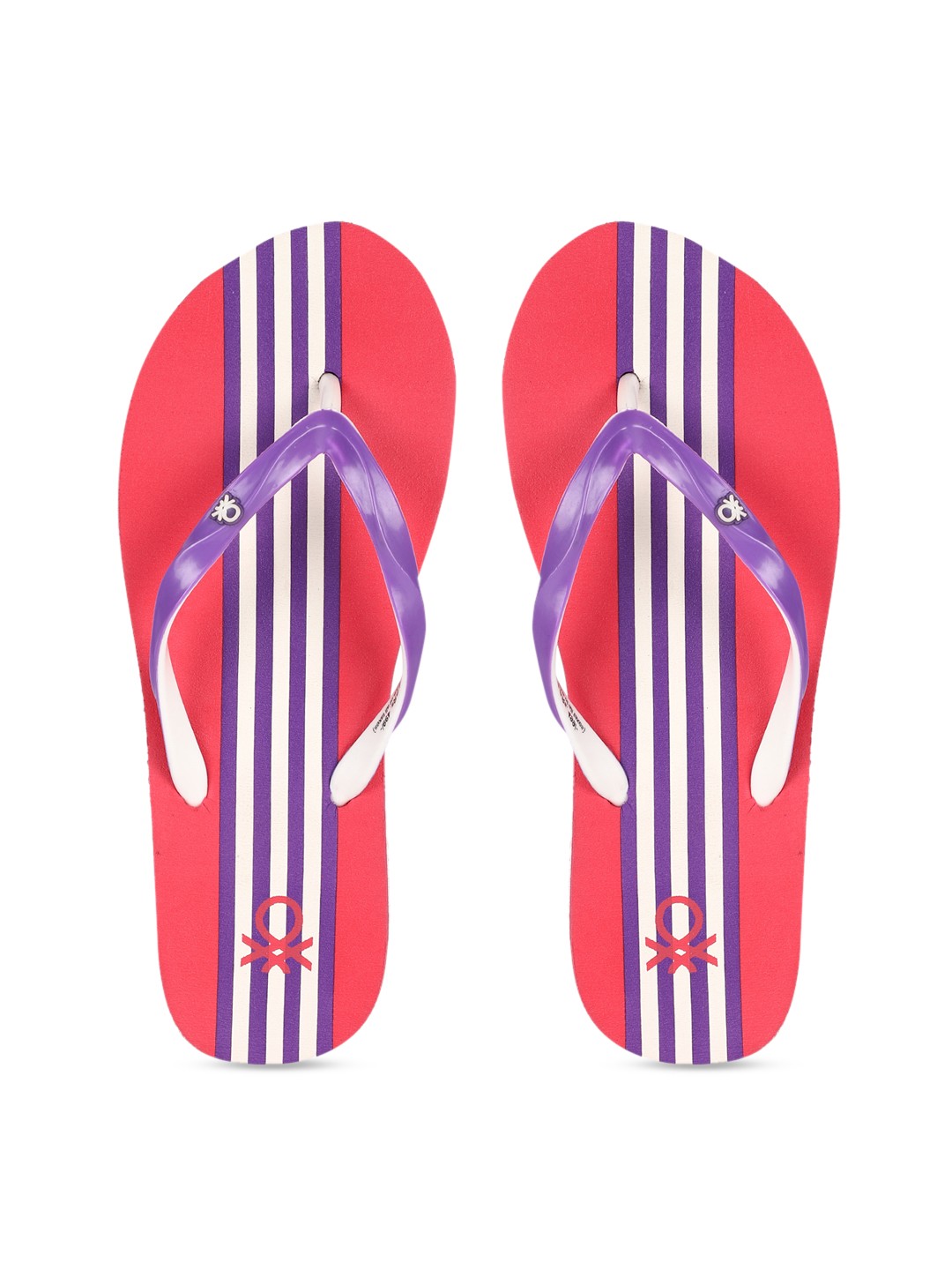 

United Colors of Benetton Women Pink & Purple Printed Thong Flip-Flops