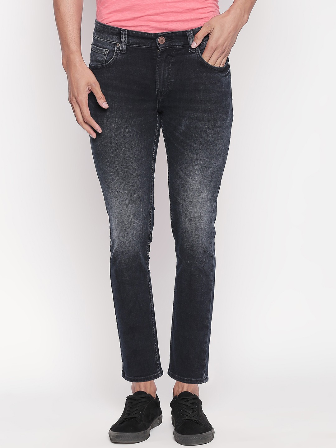 

SPYKAR Men Navy Blue Slim Fit Mid-Rise Clean Look Jeans