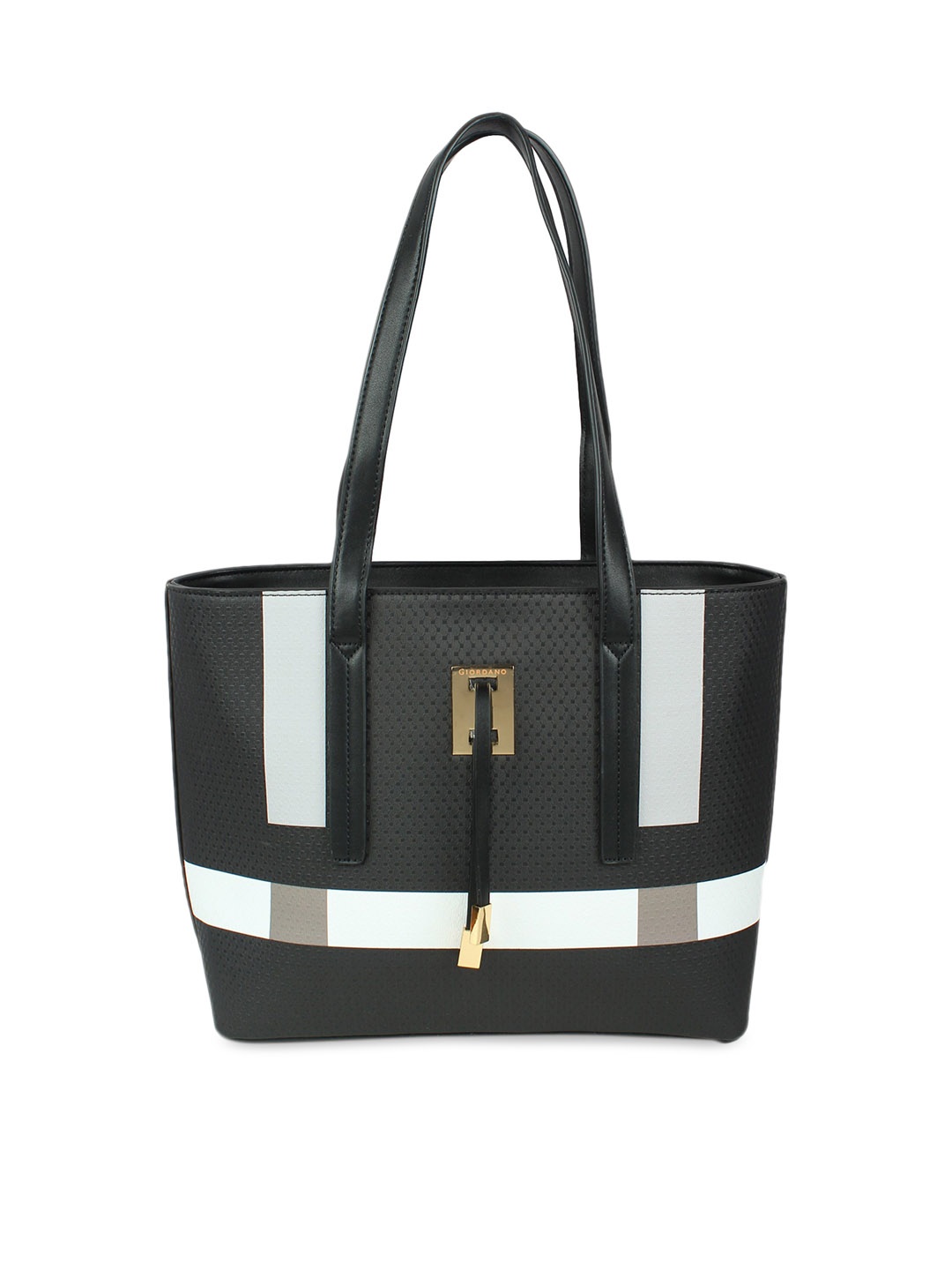 GIORDANO Black & White Colourblocked Shoulder Bag
