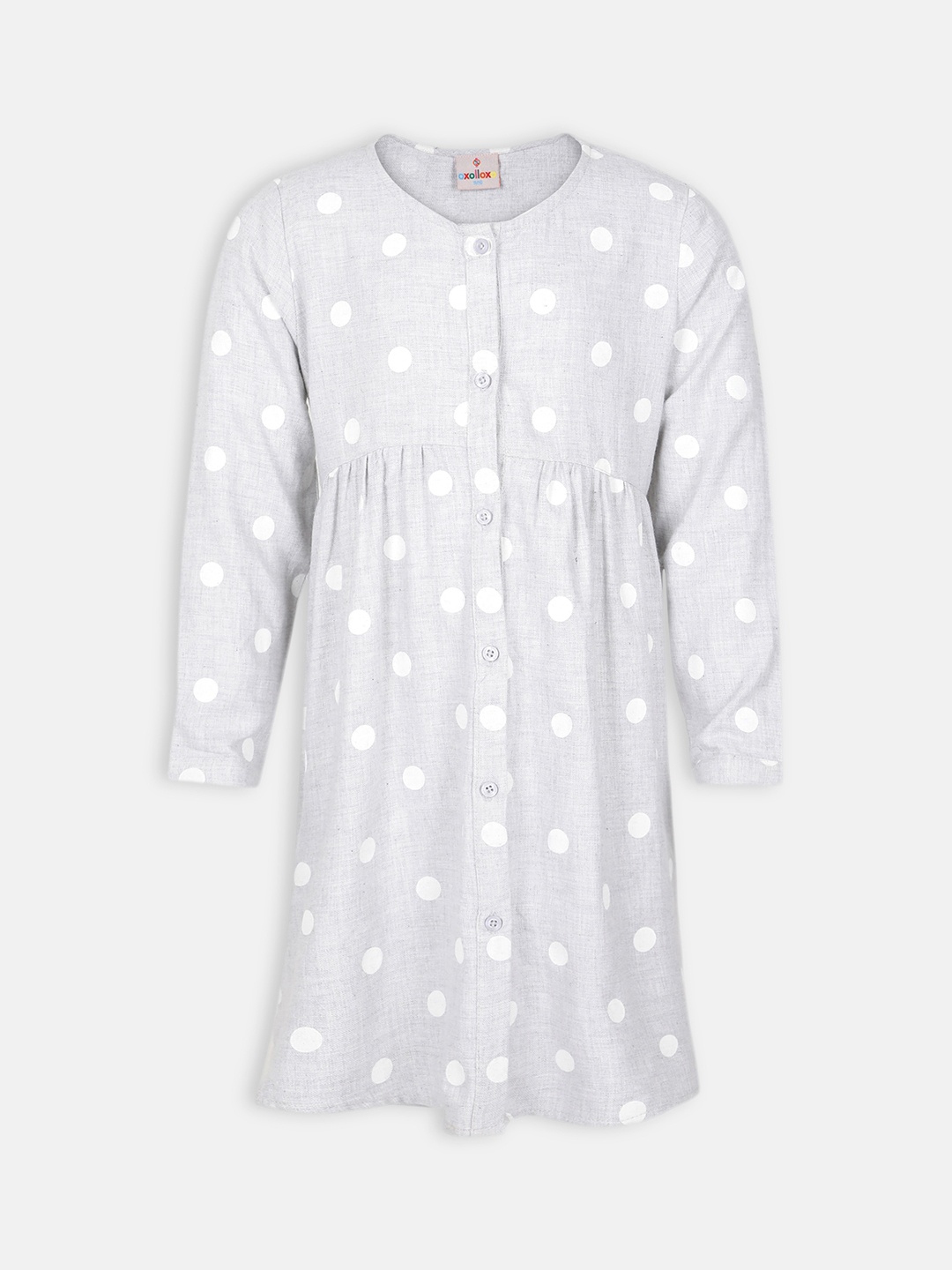 

Oxolloxo Girls Grey Printed Empire Dress