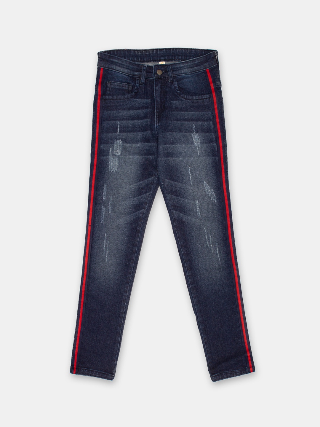 

Instafab Boys Navy Blue Regular Fit Mid-Rise Mildly Distressed Jeans