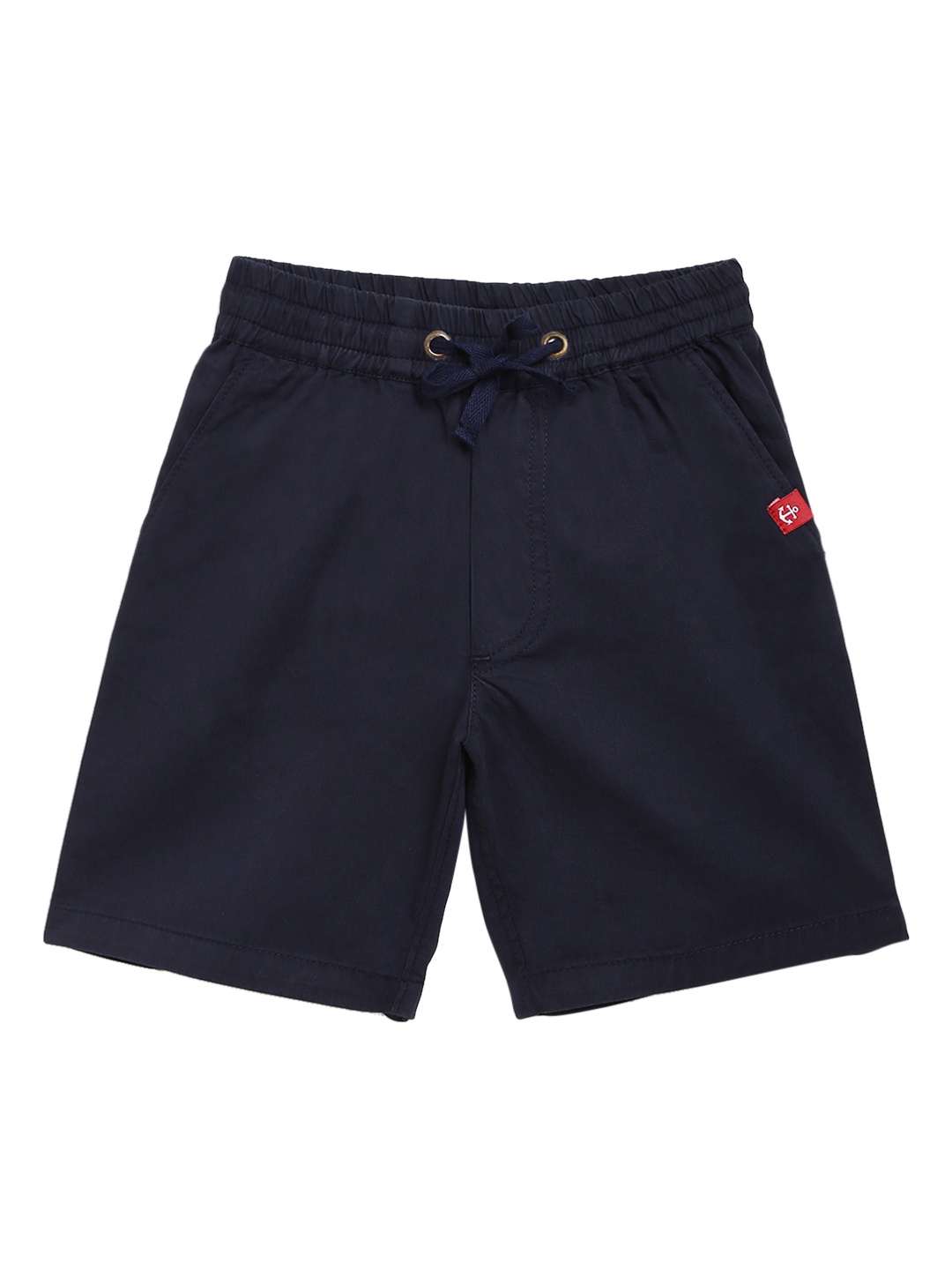 

Campana Boys Navy Blue Solid Regular Fit Regular Shorts