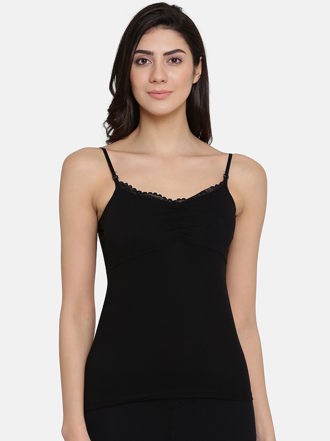 

Clovia Women Black Solid Padded Camisole CM0028P13XS