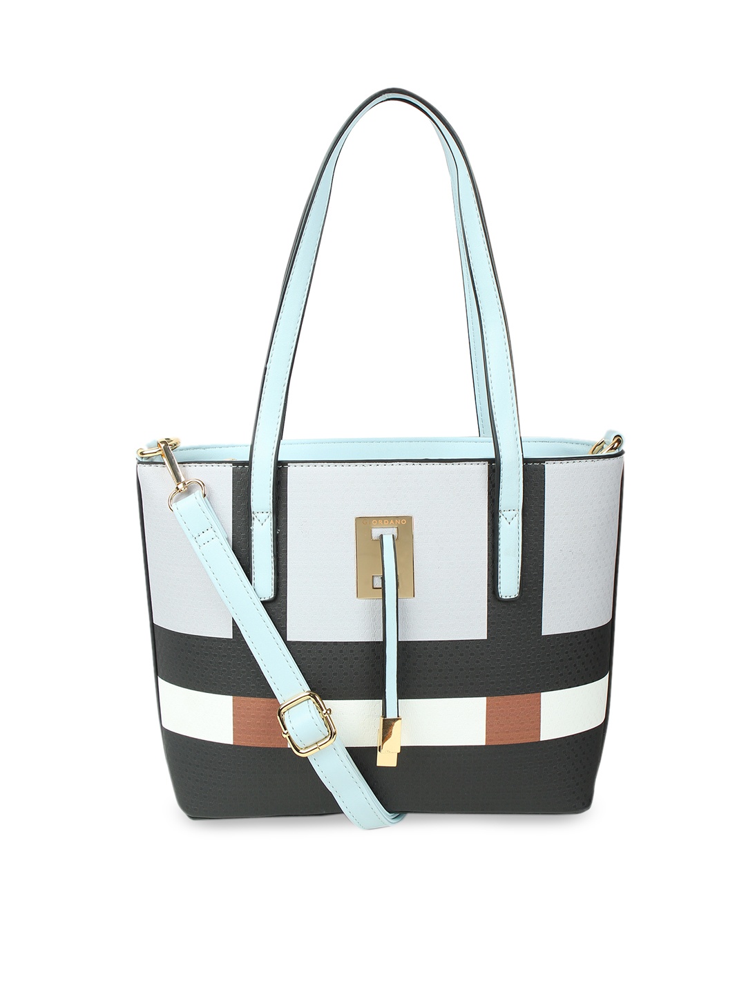

GIORDANO White & Black Colourblocked Shoulder Bag