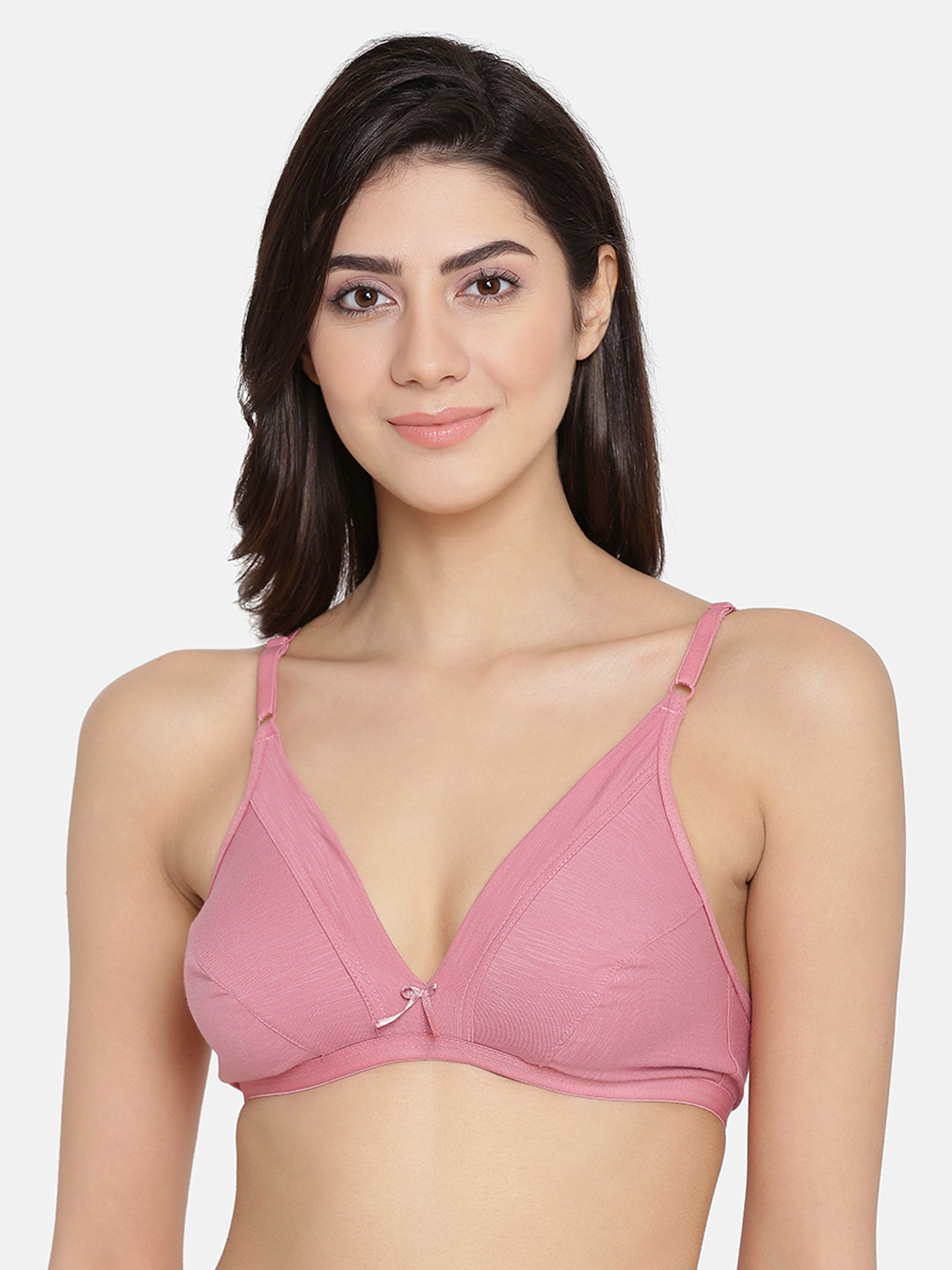 

Clovia Pink Solid Non-Wired Non Padded Everyday Bra BR1595D2232B