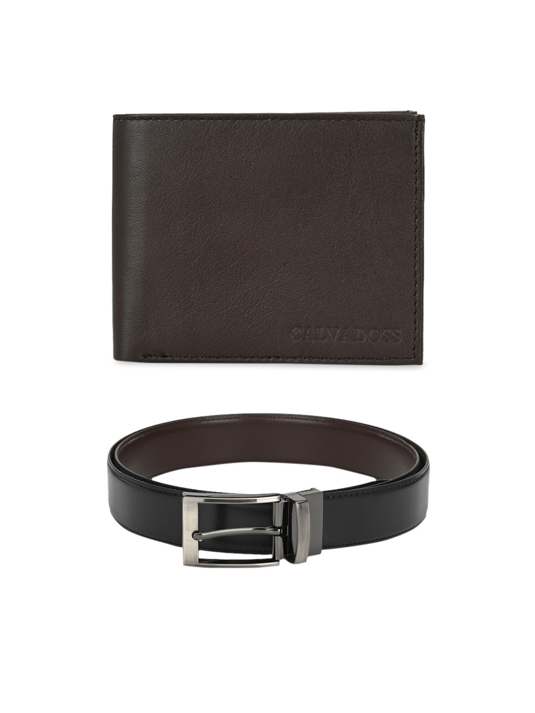 

Calvadoss Men Black & Brown Accessory Gift Set