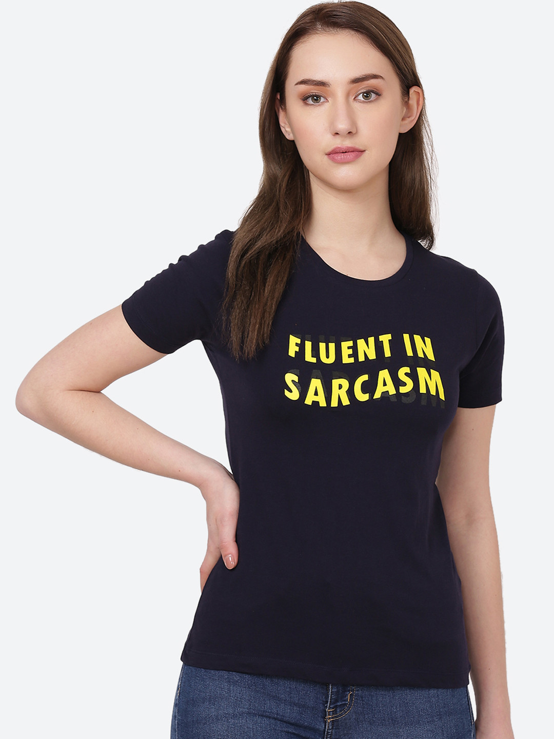 

Free Authority The Simpsons Featured Blue Tshirt for Women, Navy blue