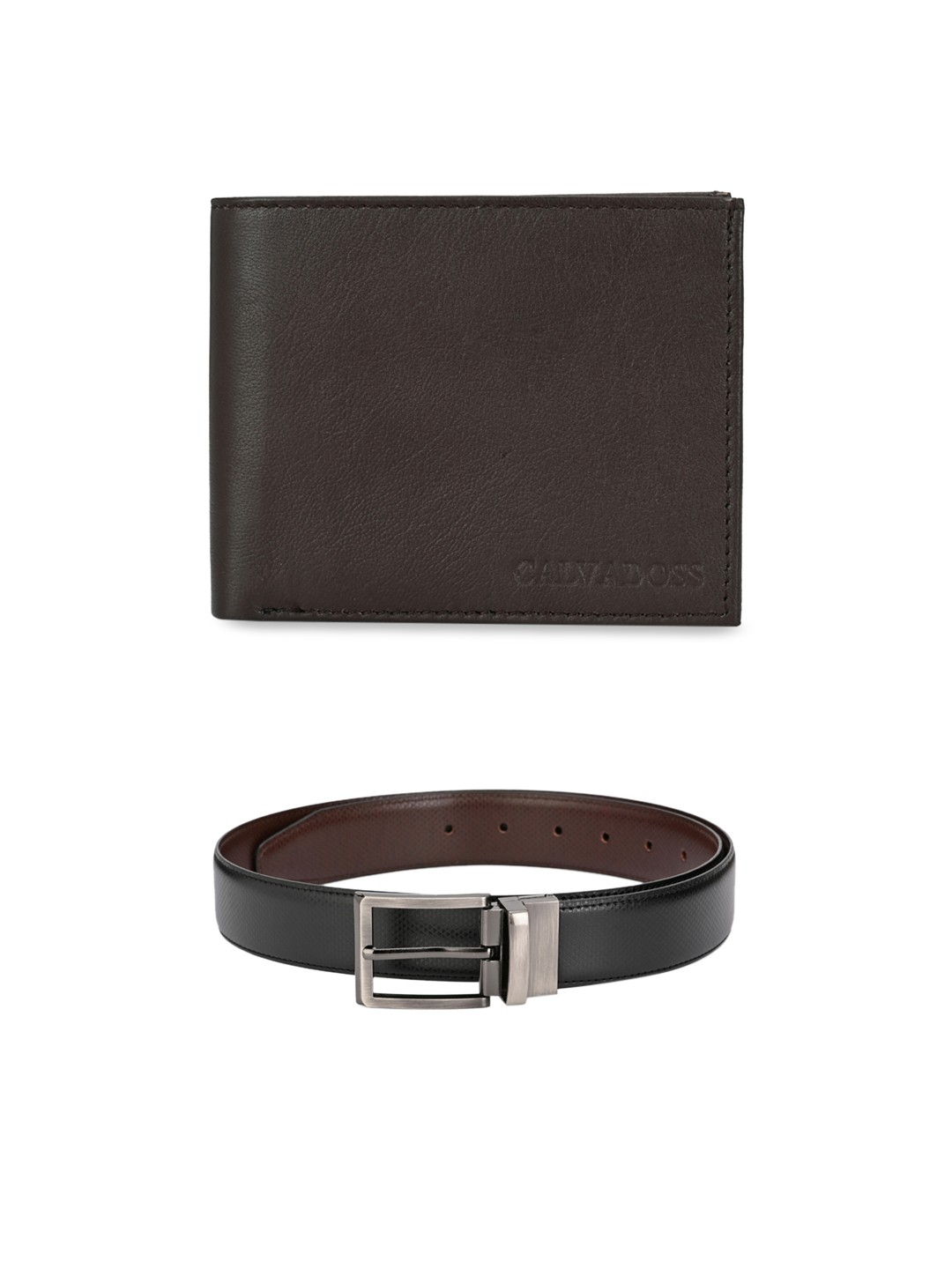 

Calvadoss Men Black & Brown Premium Belt & Wallet Accessory Gift Set