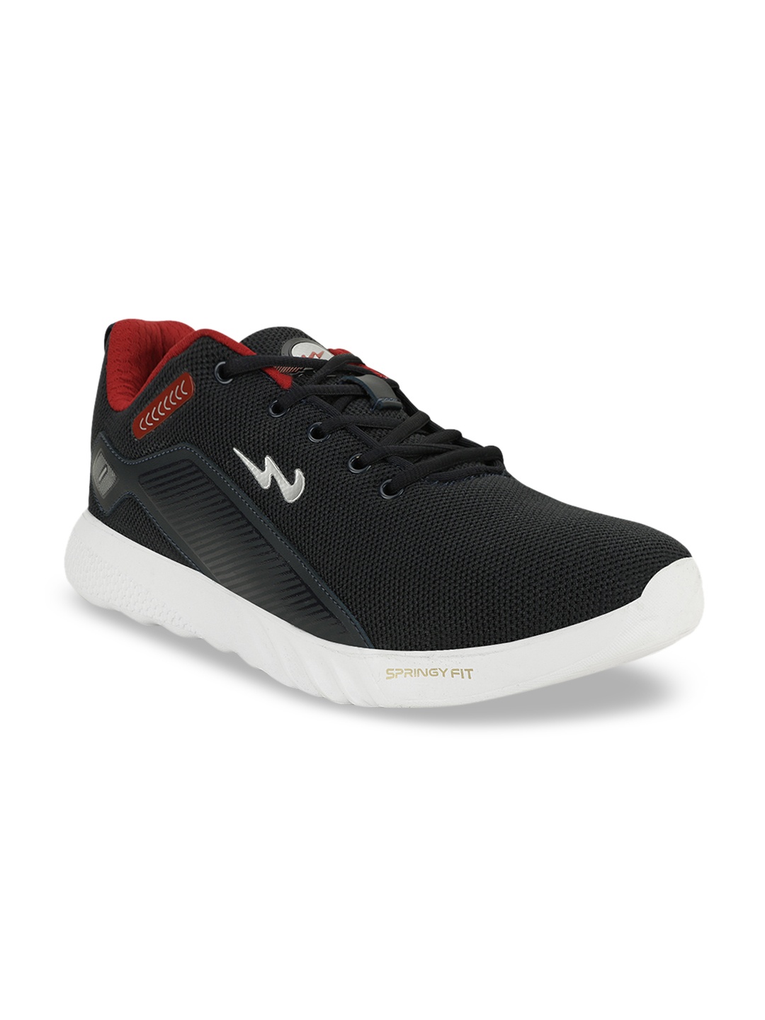 

Campus Men Black & Navy Blue Harley Mesh Running Shoes