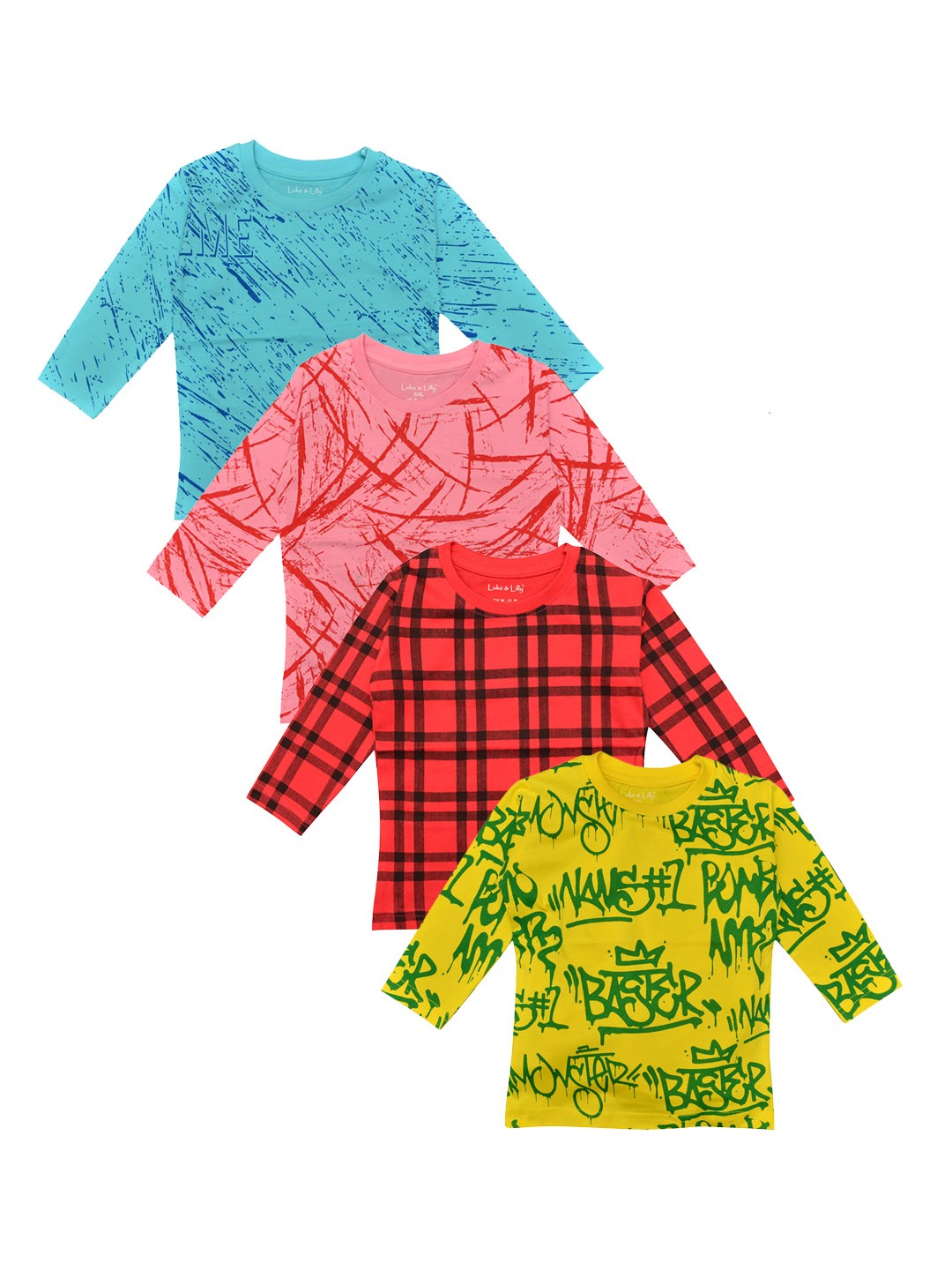 

Luke & Lilly Boys Pack of 4 Round Neck T-shirts, Red