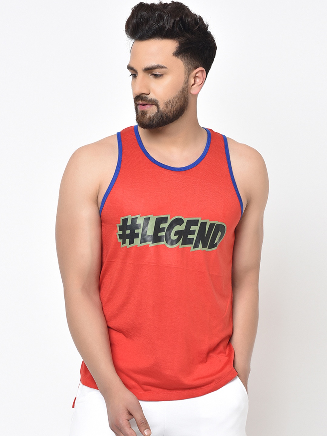 

Aesthetic Bodies Men Red Printed Round Neck T-shirt