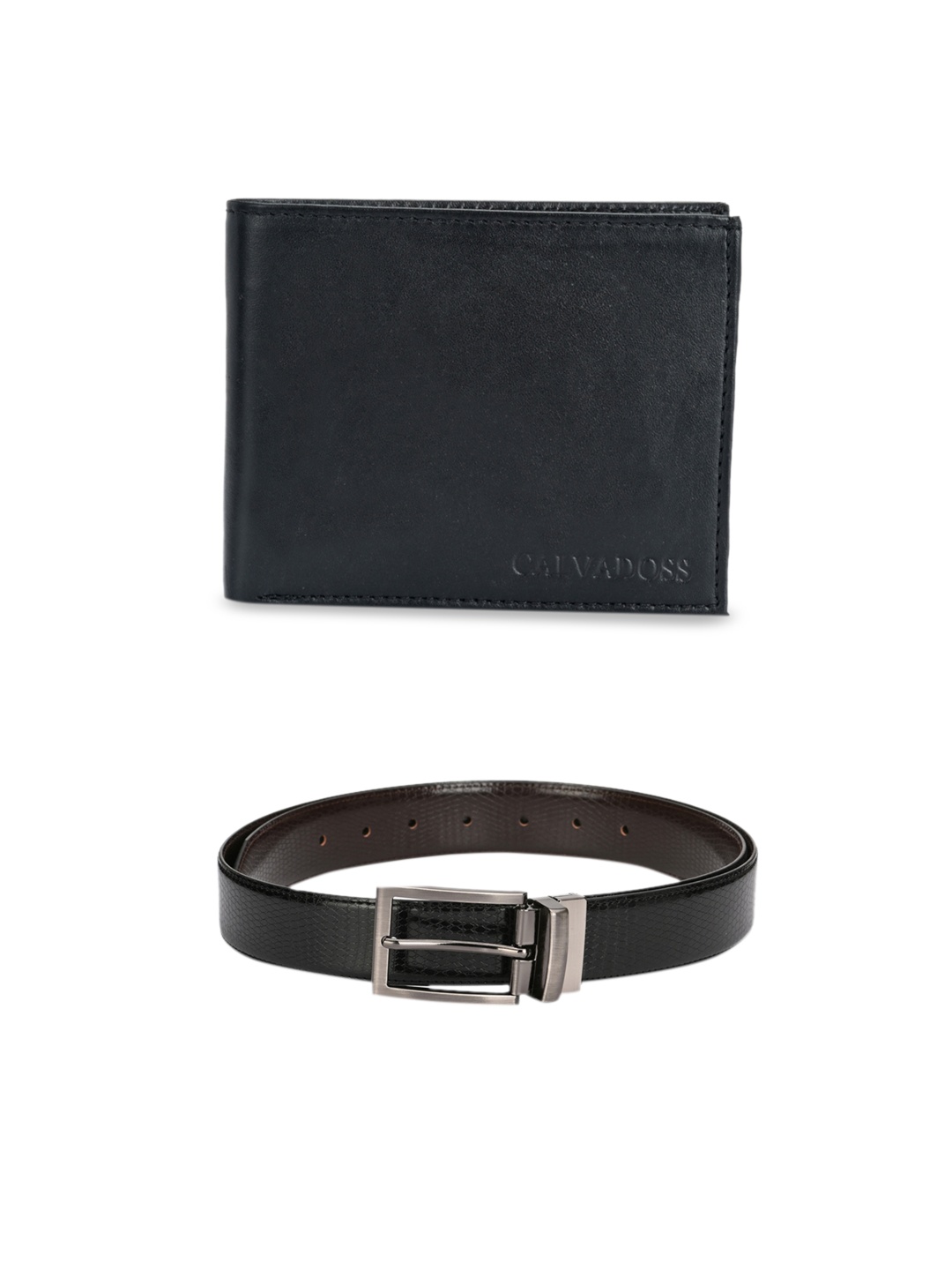 

Calvadoss Men Black & Brown Premium Belt & Wallet Accessory Gift Set
