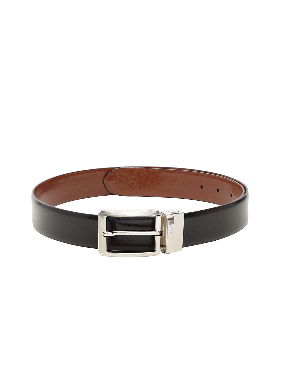 

Carlton London Men Black & Brown Reversible Leather Solid Belt