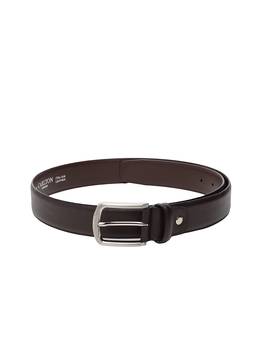 

Carlton London Men Brown Solid Leather Belt