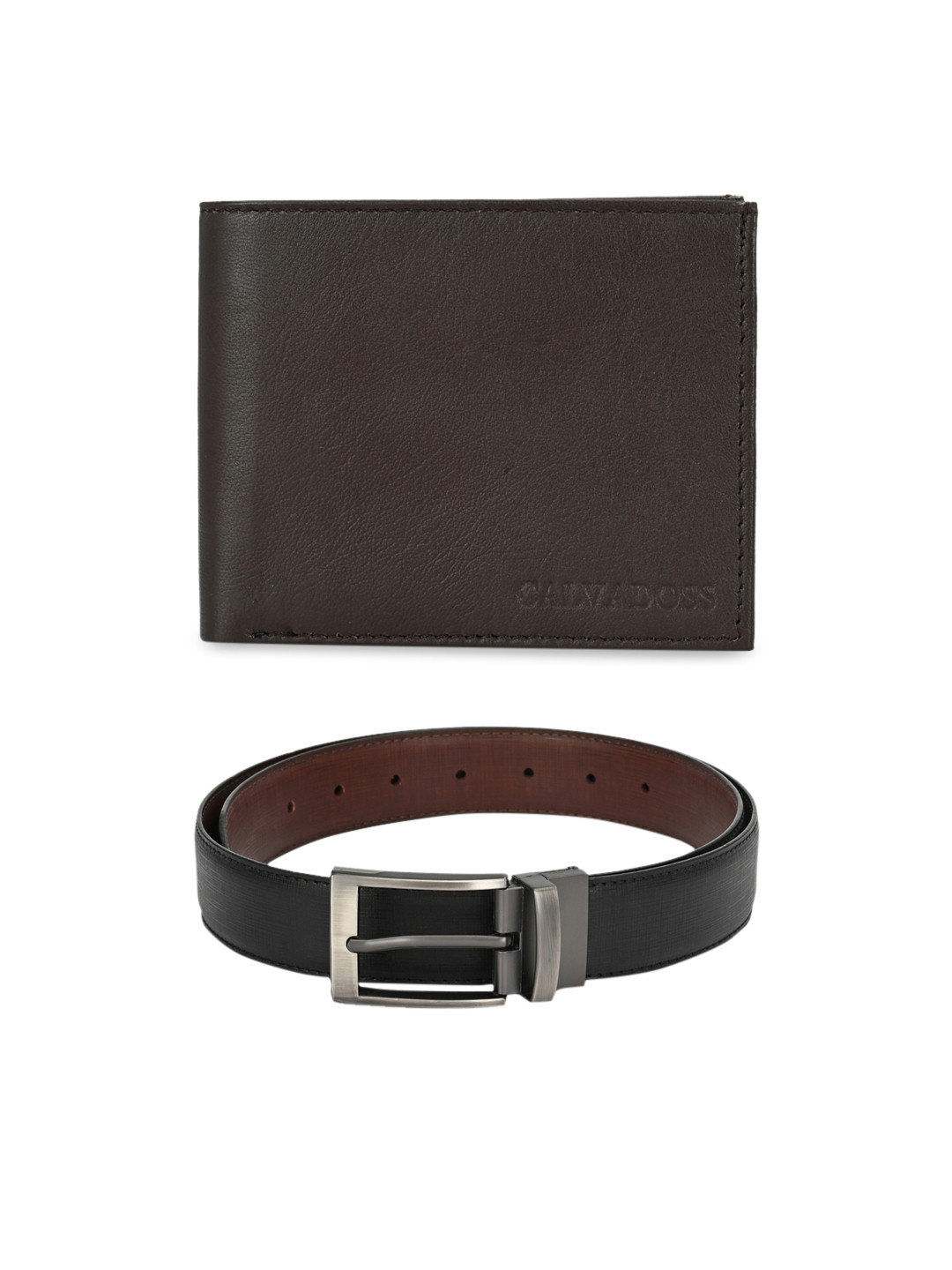 

Calvadoss Men Black & Brown Accessory Gift Set