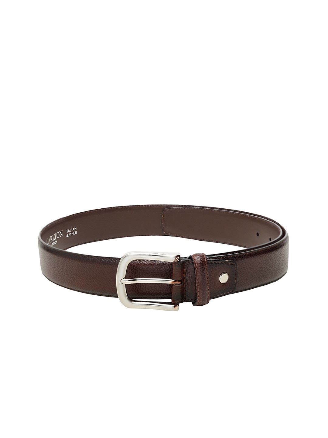 

Carlton London Men Brown Solid Leather Belt