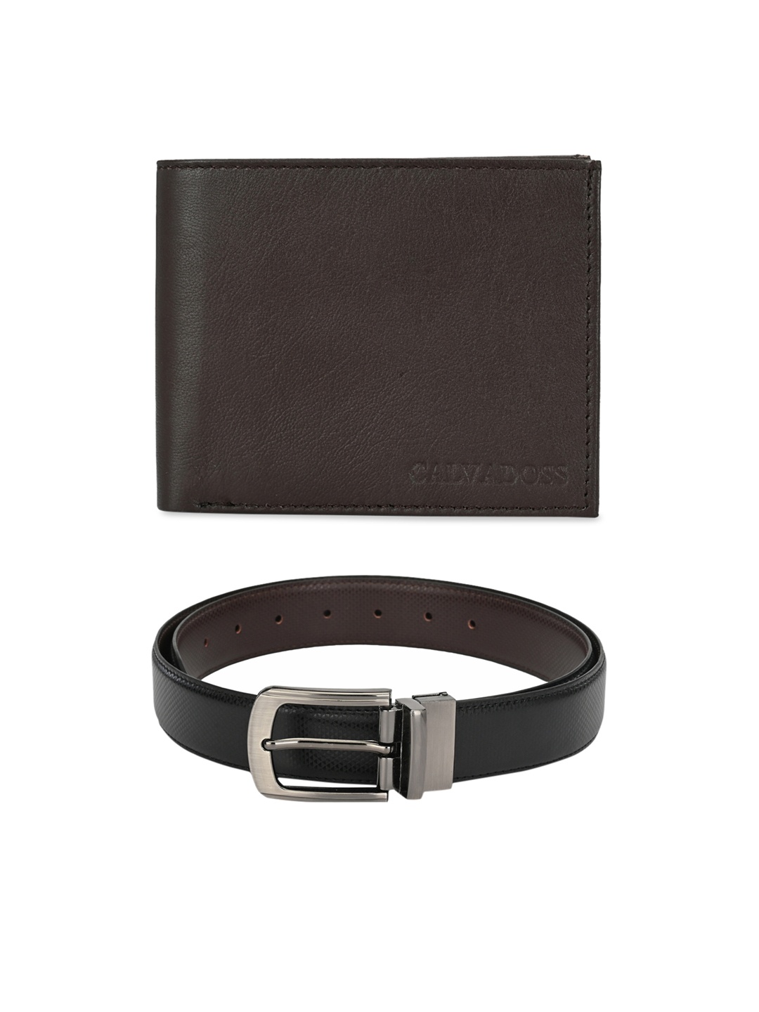 

Calvadoss Men Black & Brown Premium Belt & Wallet Accessory Gift Set