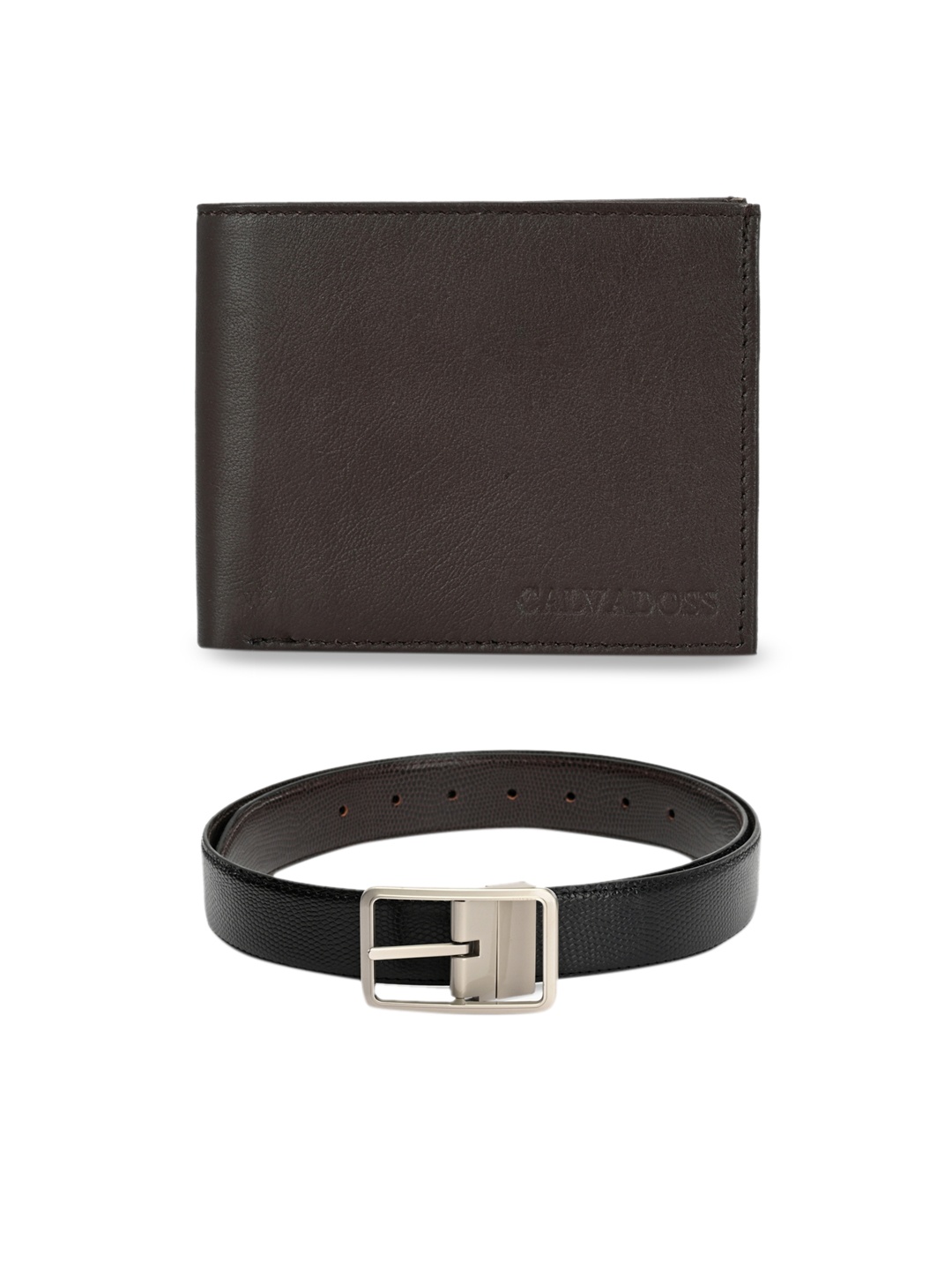Calvadoss Men Black & Brown Accessory Gift Set