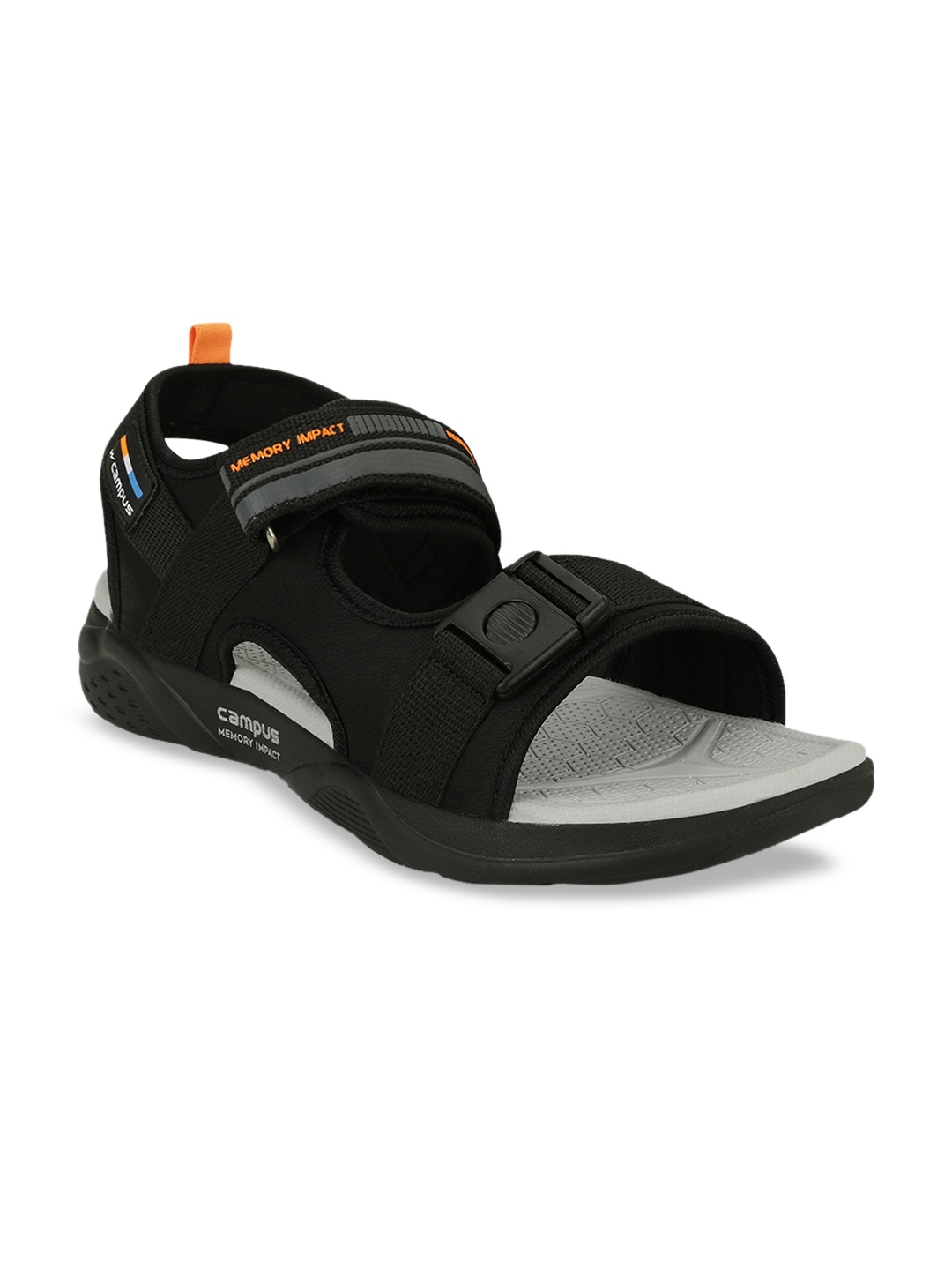 Campus Men SD-064 Black Sports Sandals