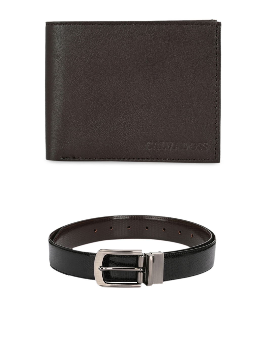 

Calvadoss Men Black & Brown Premium Belt & Wallet Accessory Gift Set