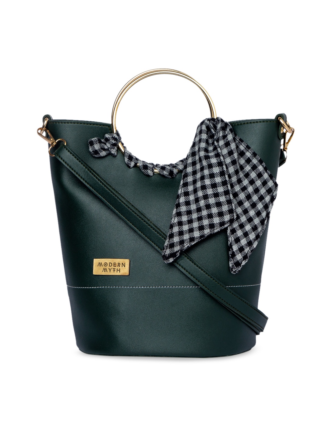 

MODERN MYTH Green Solid Handheld Bag