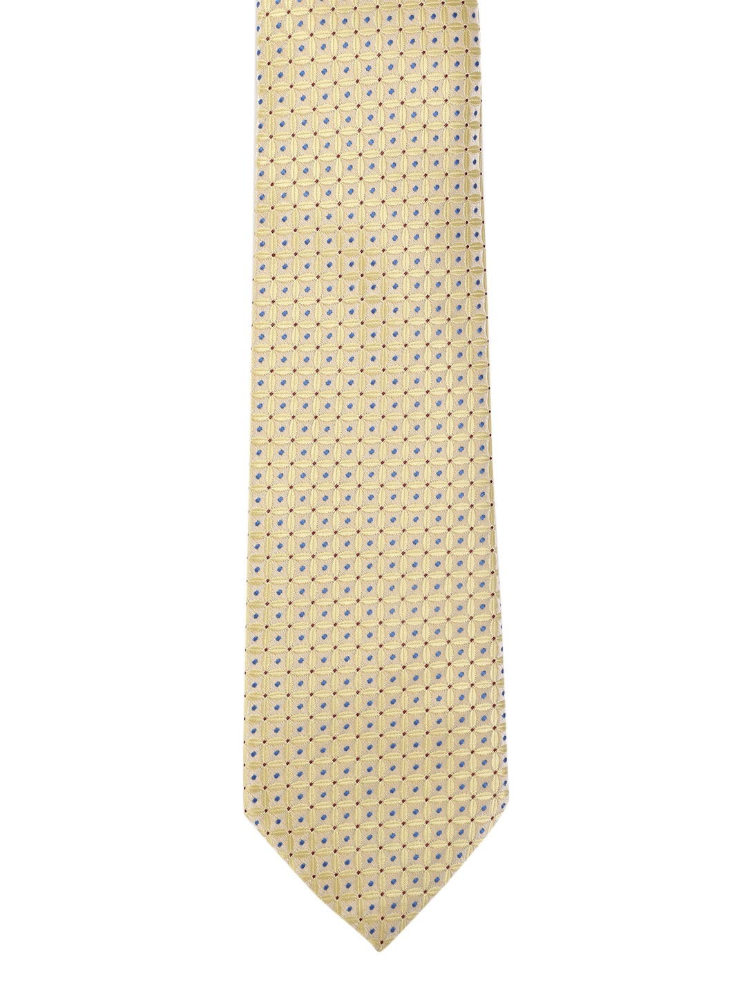 

Calvadoss Yellow & Blue Woven Design Broad Tie