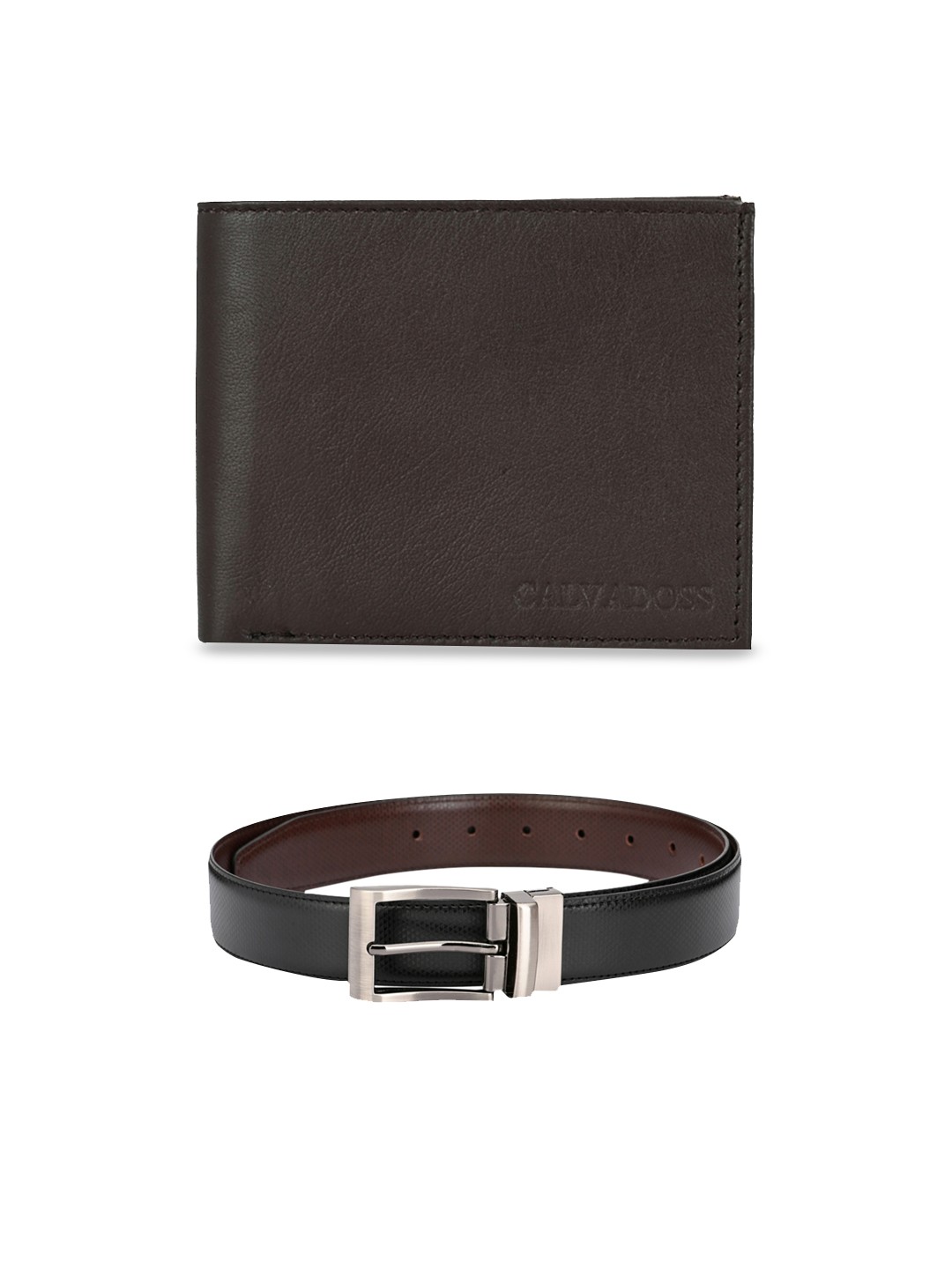 

Calvadoss Men Black & Brown Premium Belt & Wallet Accessory Gift Set