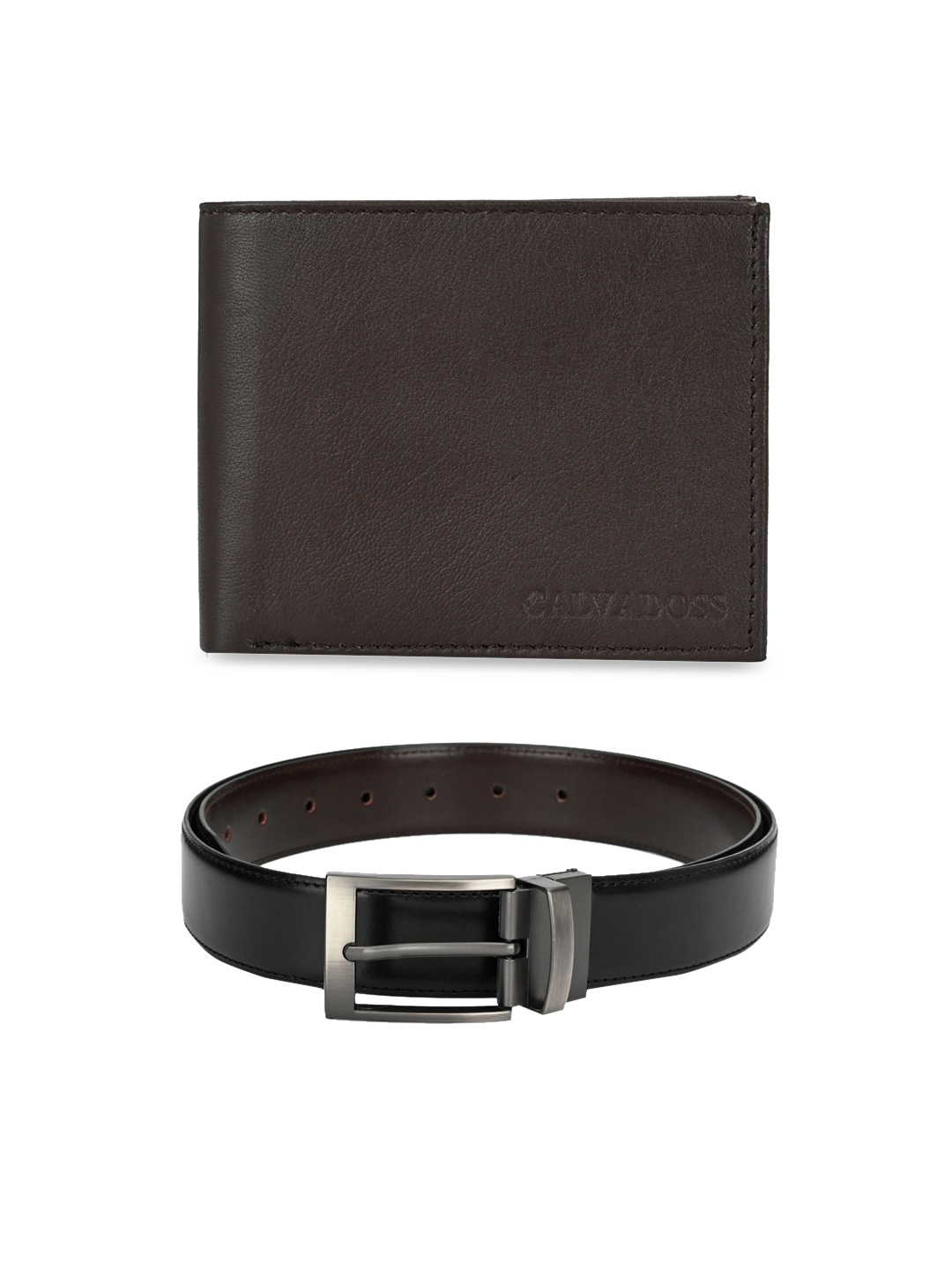 

Calvadoss Men Black & Brown Accessory Gift Set