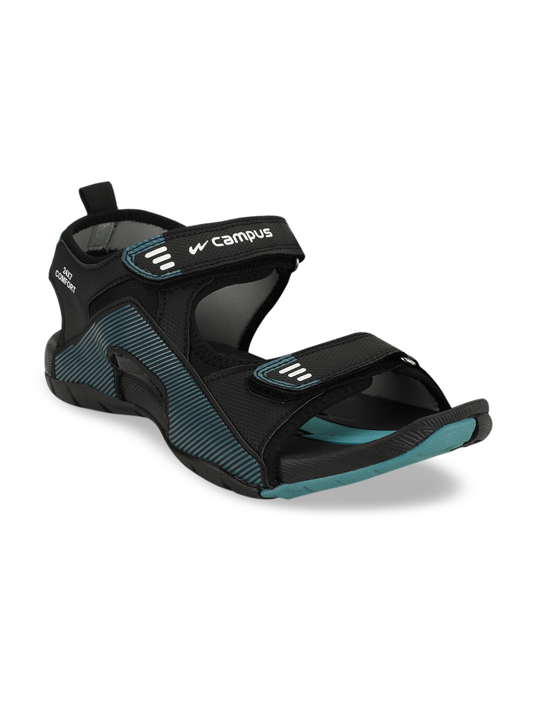 

Campus 3K-910 Men Black & Turqouise Sports Sandals