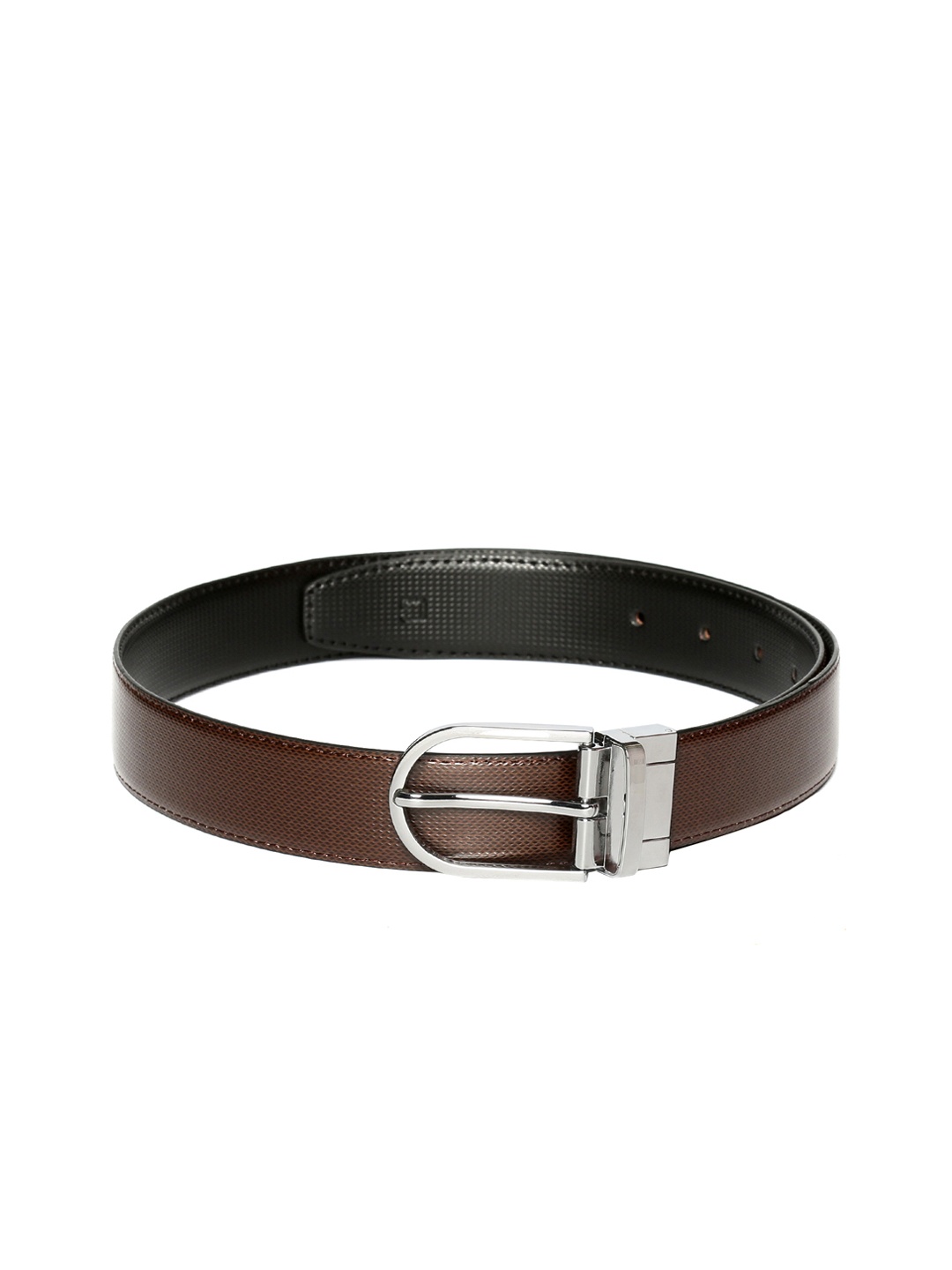 

CRUSSET Men Brown & Black Textured Belt